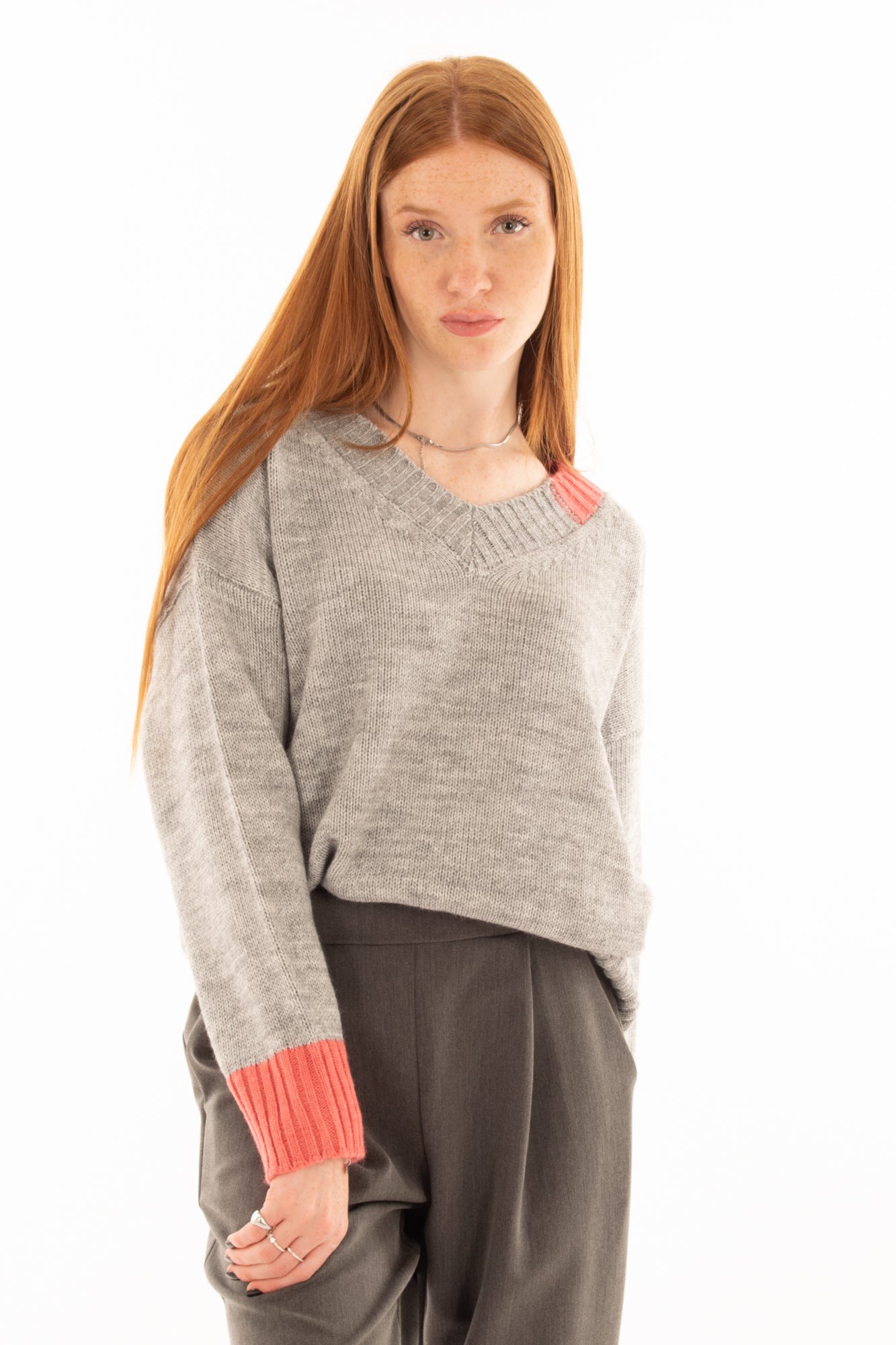 Maglione v Angela Davis- Grigio