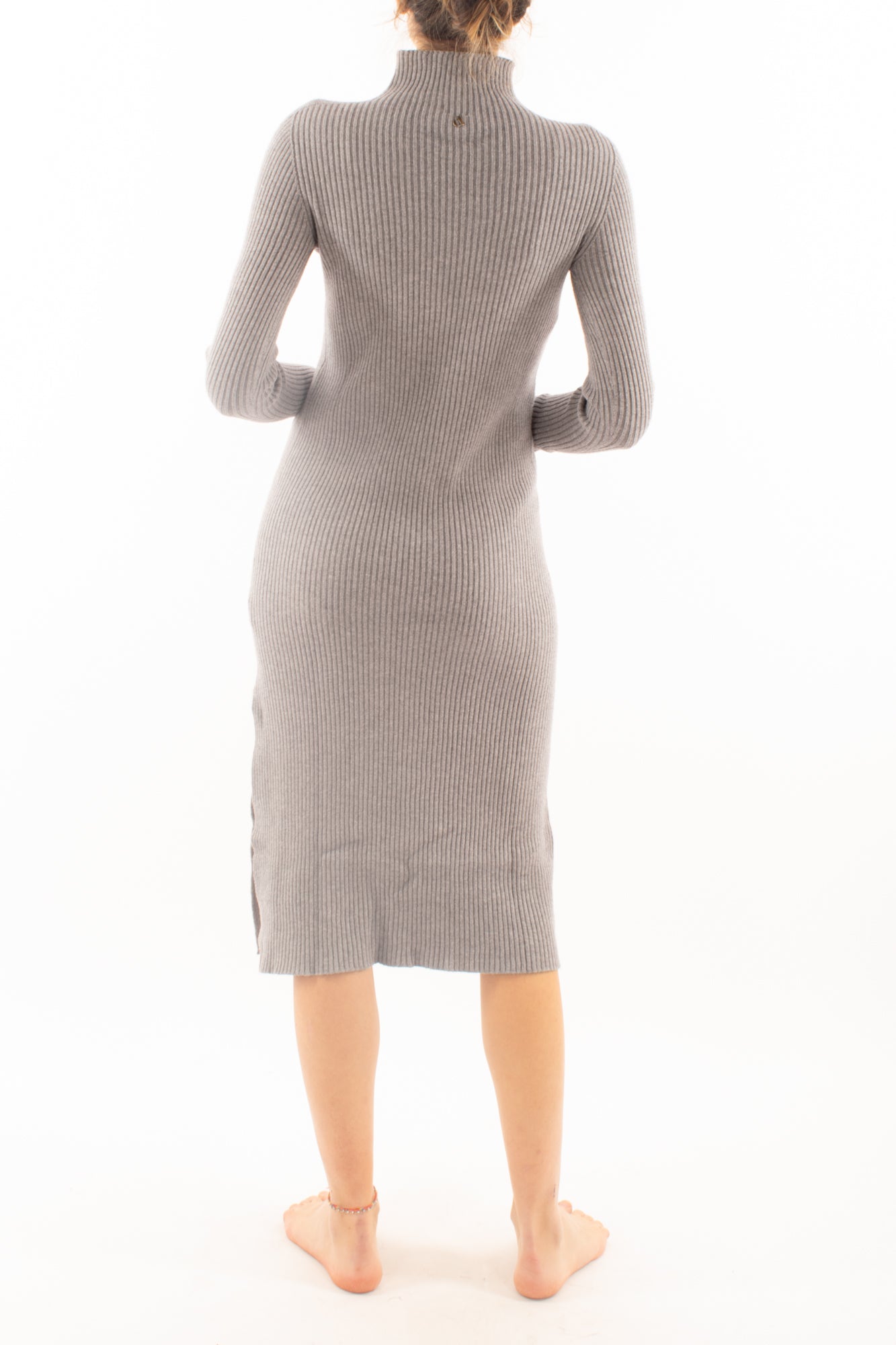 Abito in maglia a costine Dixie - Grigio