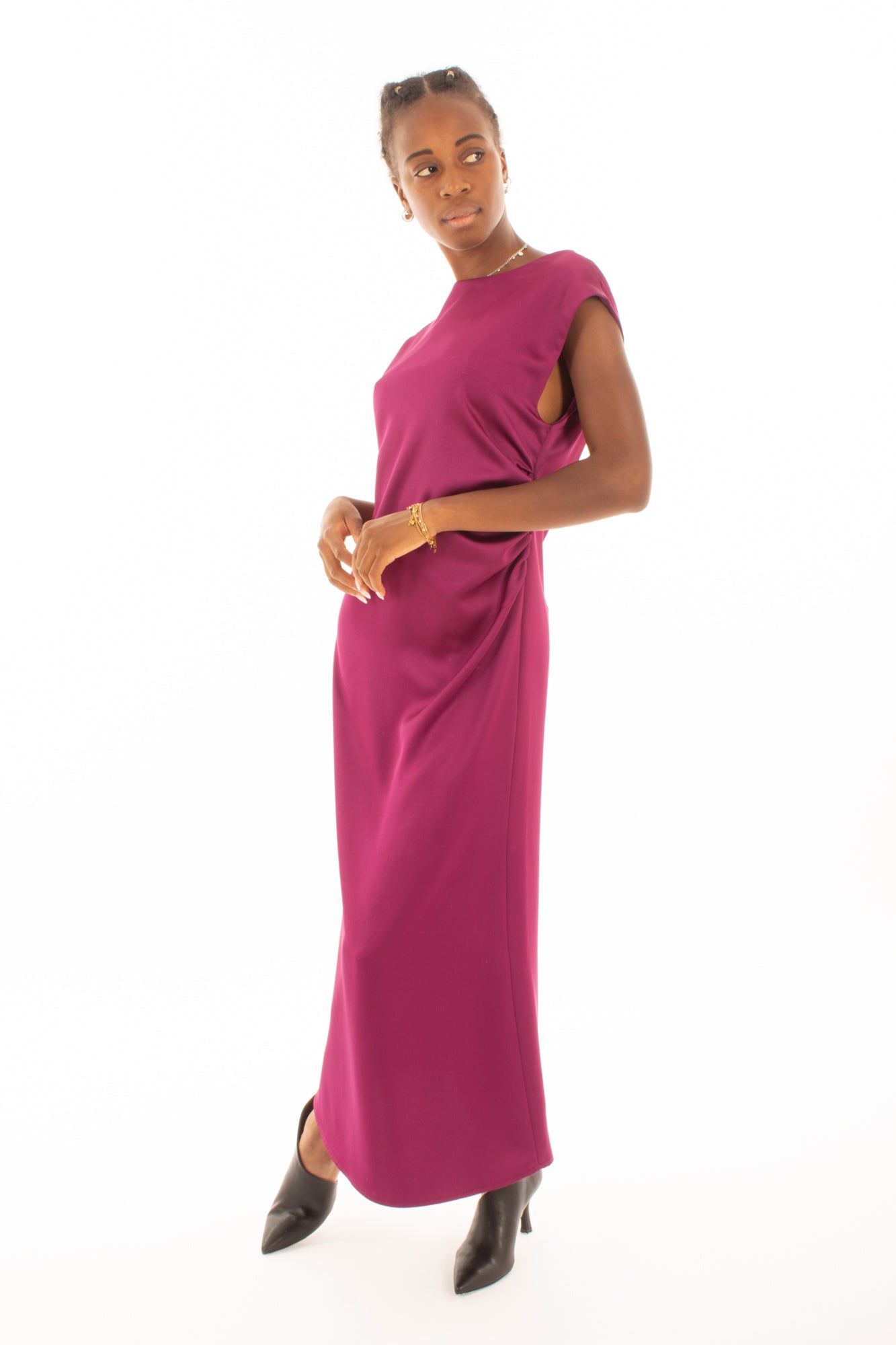 Abito con drappeggio Dixie - Amarena