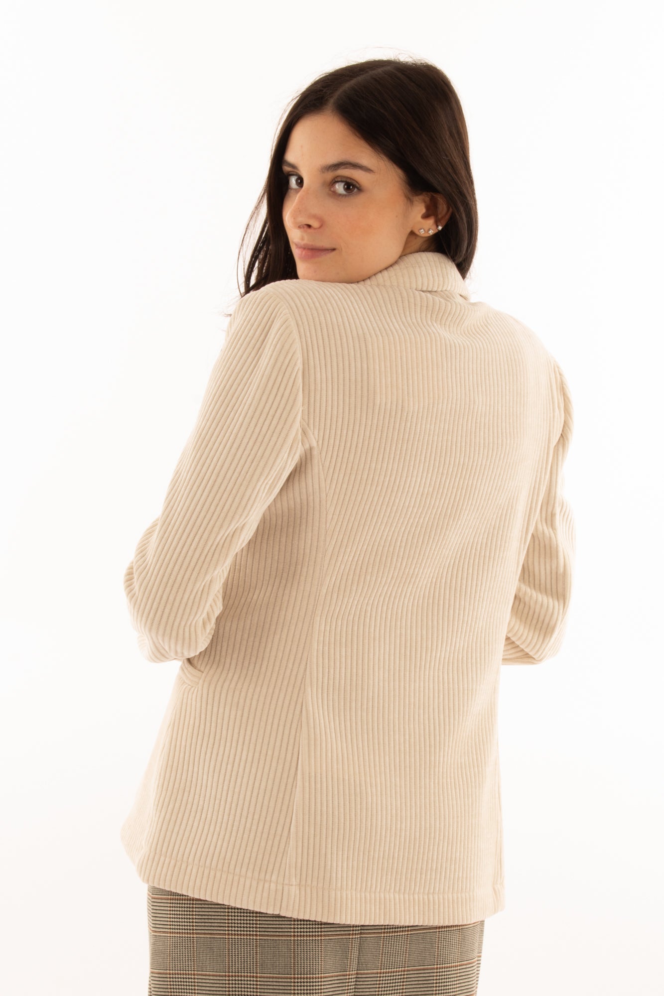 Giacca in velluto rocciatore Dixie - Panna