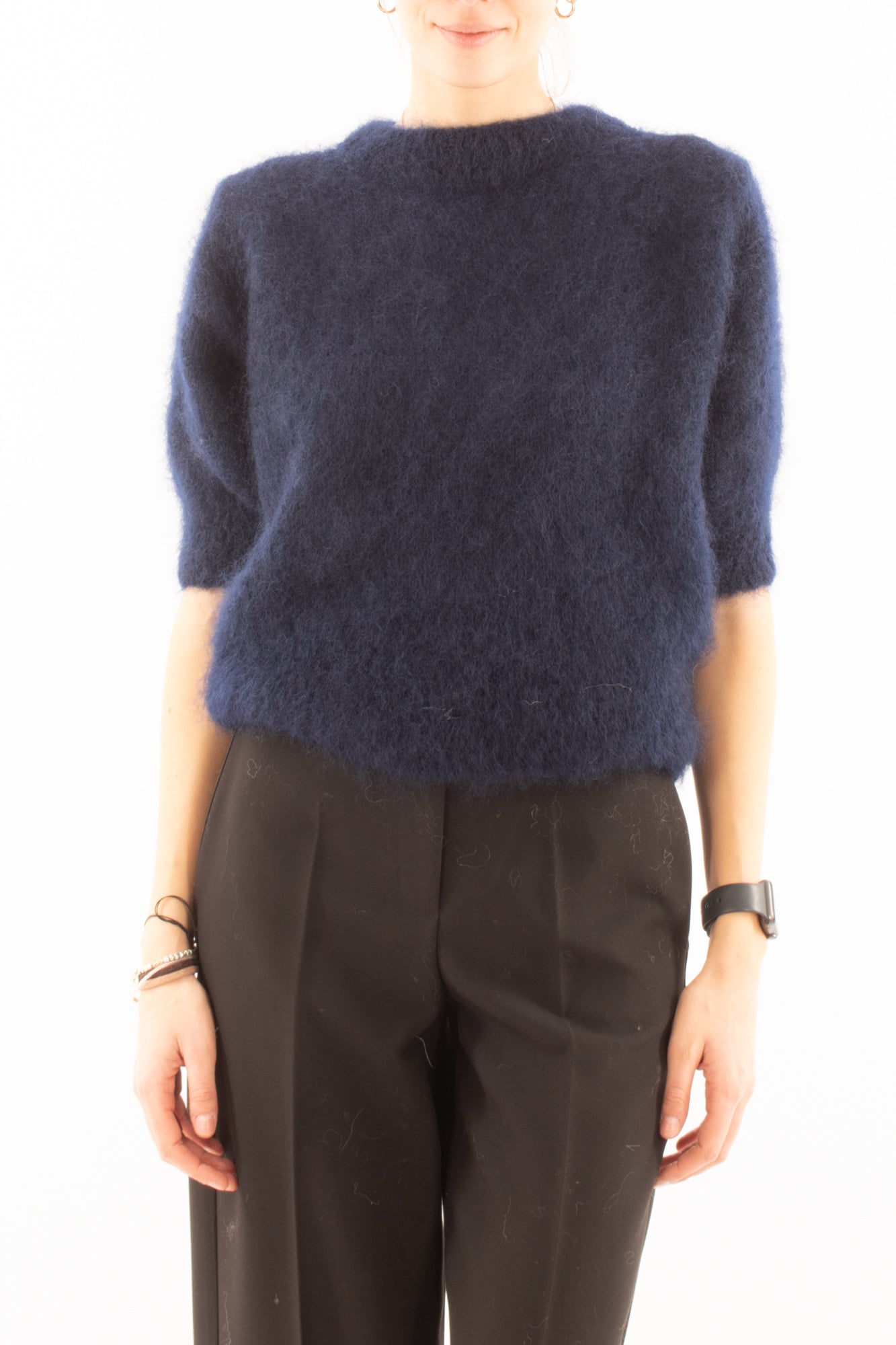 Maglione kid mohair Dixie - Blu