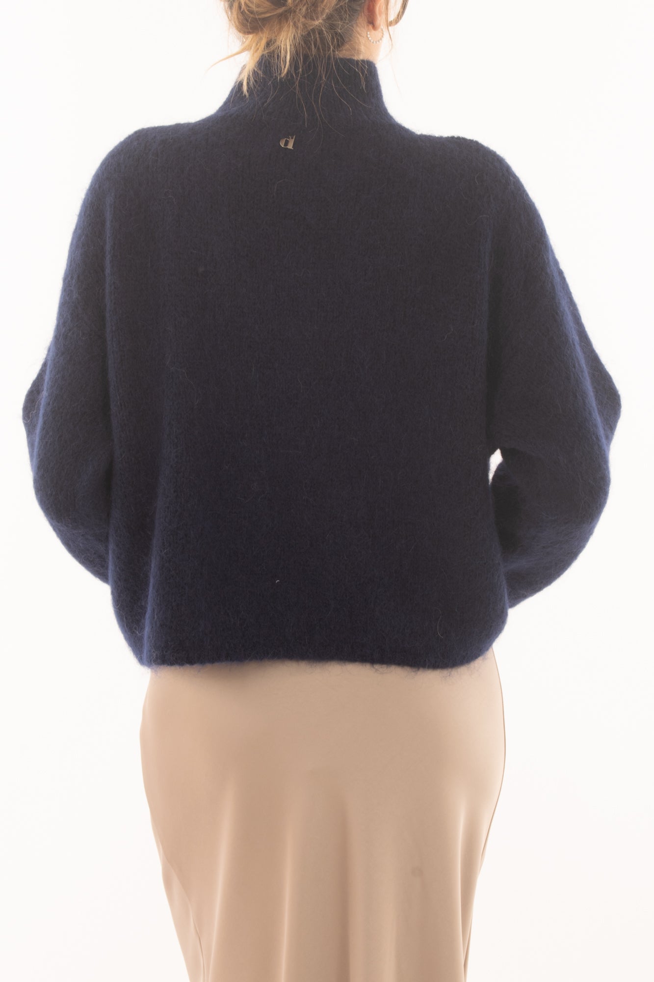 Maglione in mohair da donna a scatoletta Dixie - Blu