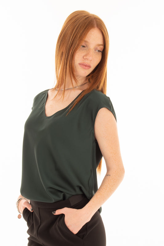 Blusa a v senza maniche sottogiacca Imperial - Forest Green