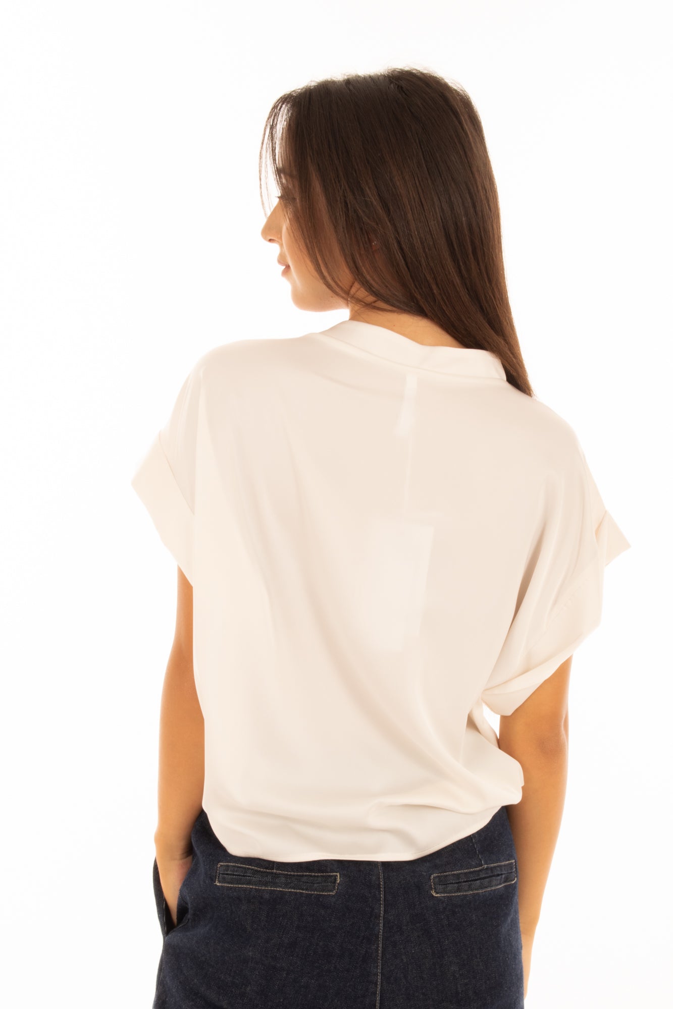 Blusa collo a barca Imperial - Champagne