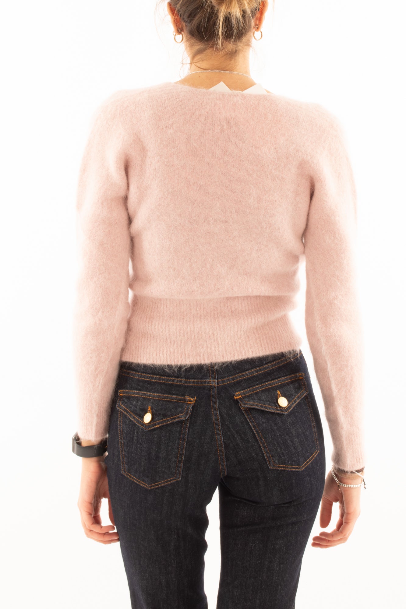 Maglione incrociato misto alpaca King kong - Cipria