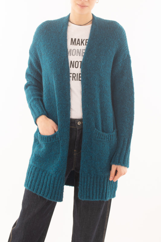 Cardigan da donna lungo aperto Metoo - Ottanio