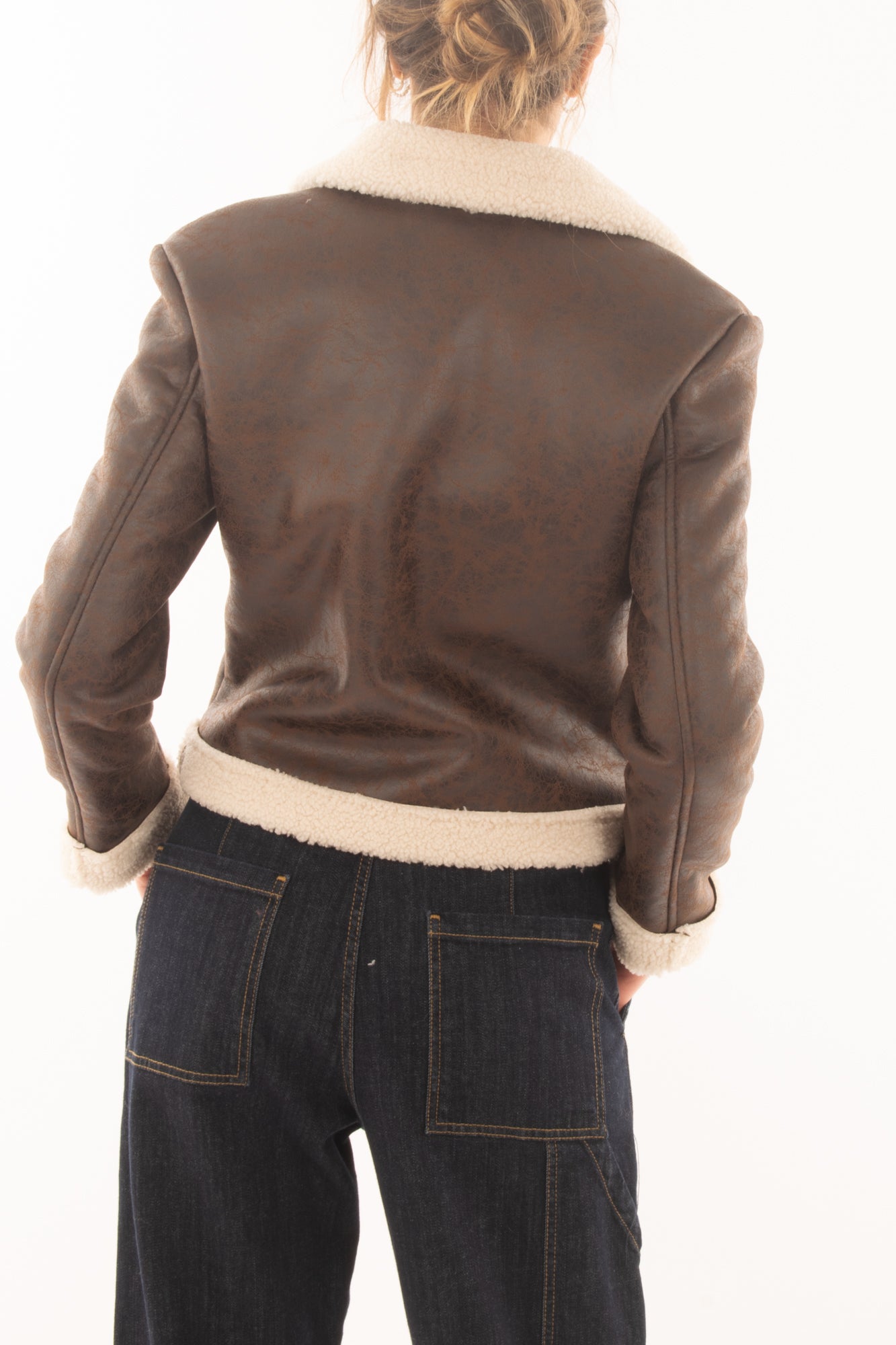 Montone a chiodo Miamata Marrone