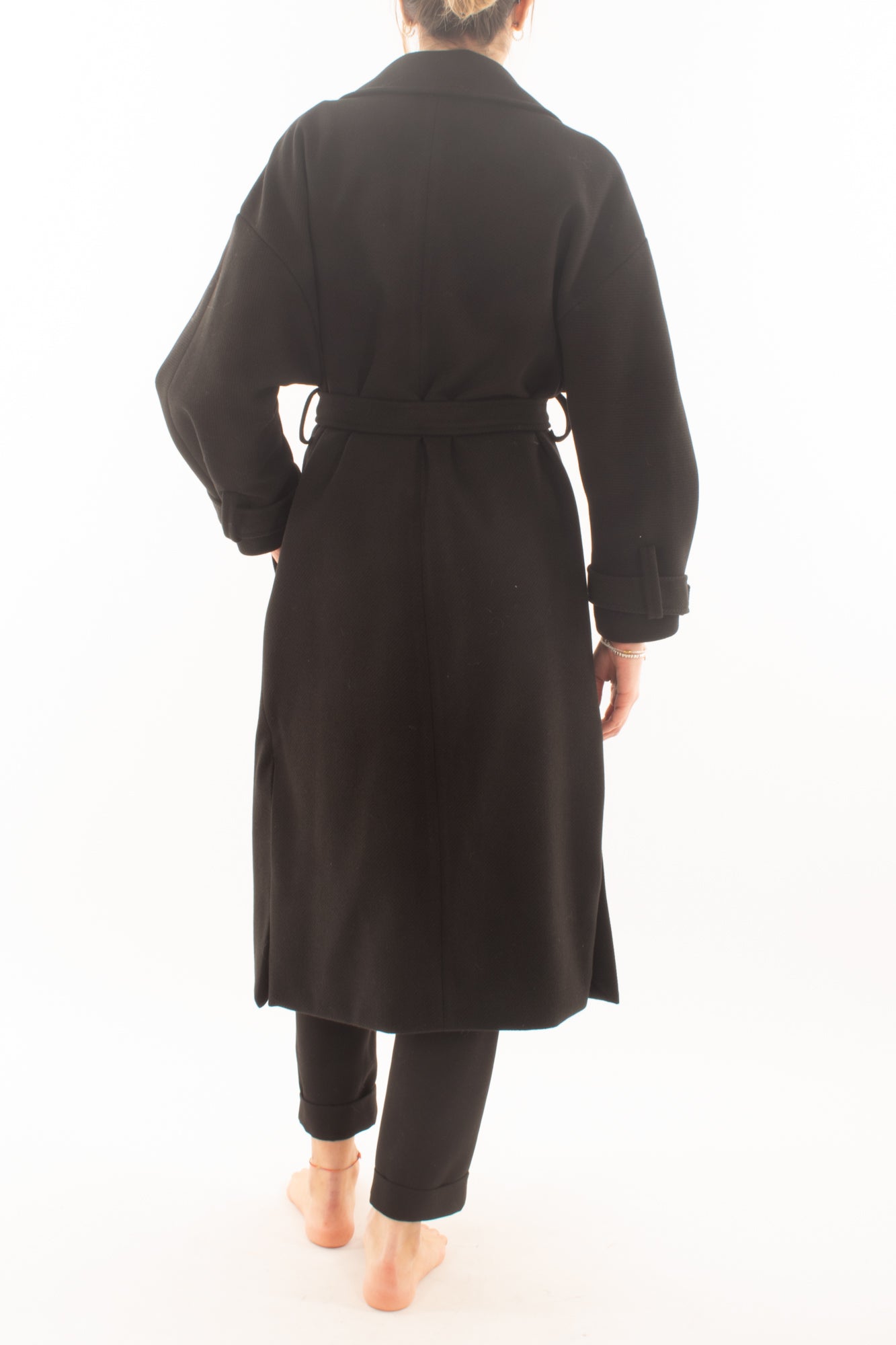 Cappotto lungo a vestaglia Miamata Nero