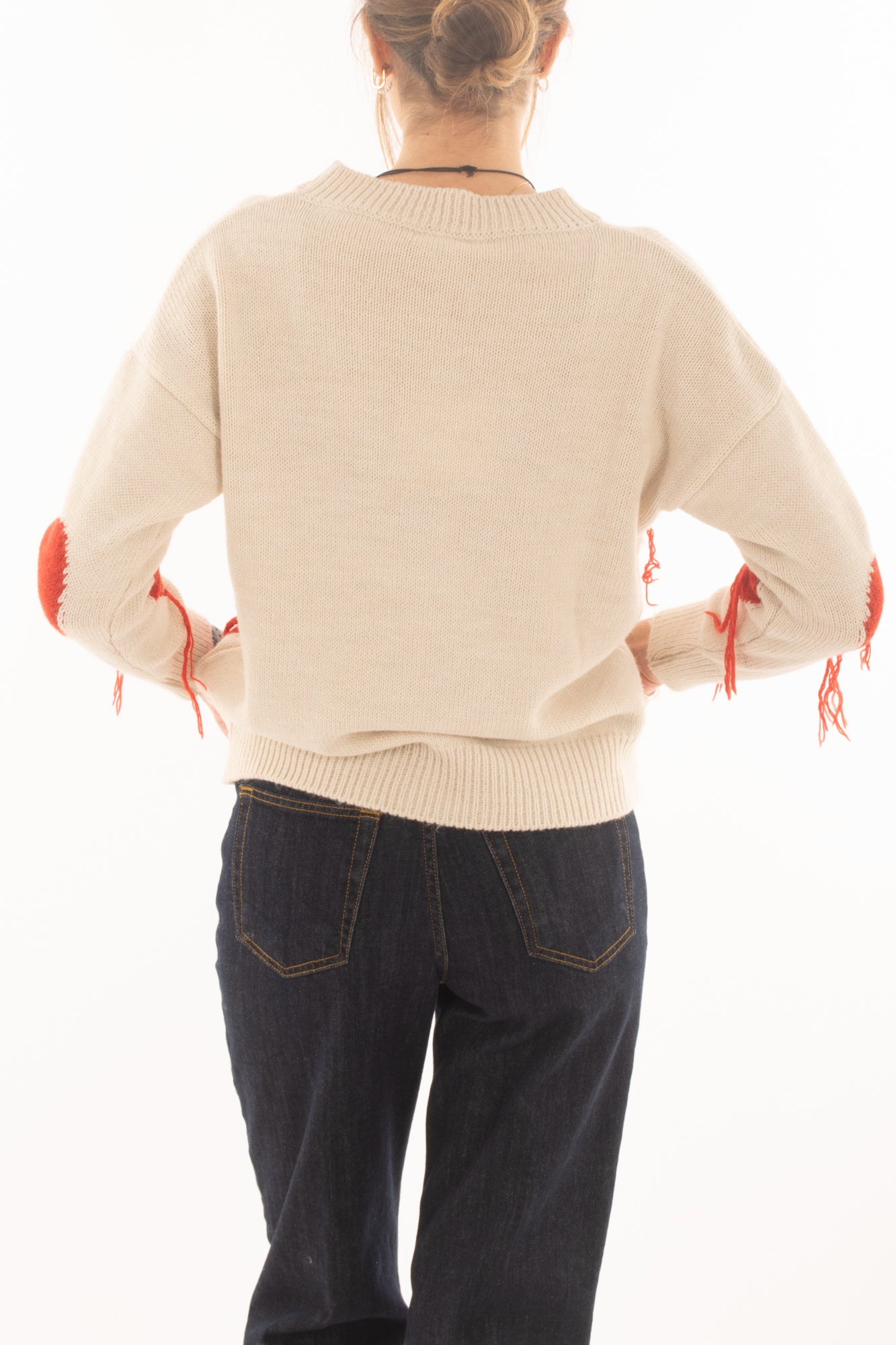 Maglione con cuori da Donna Miamata - Burro