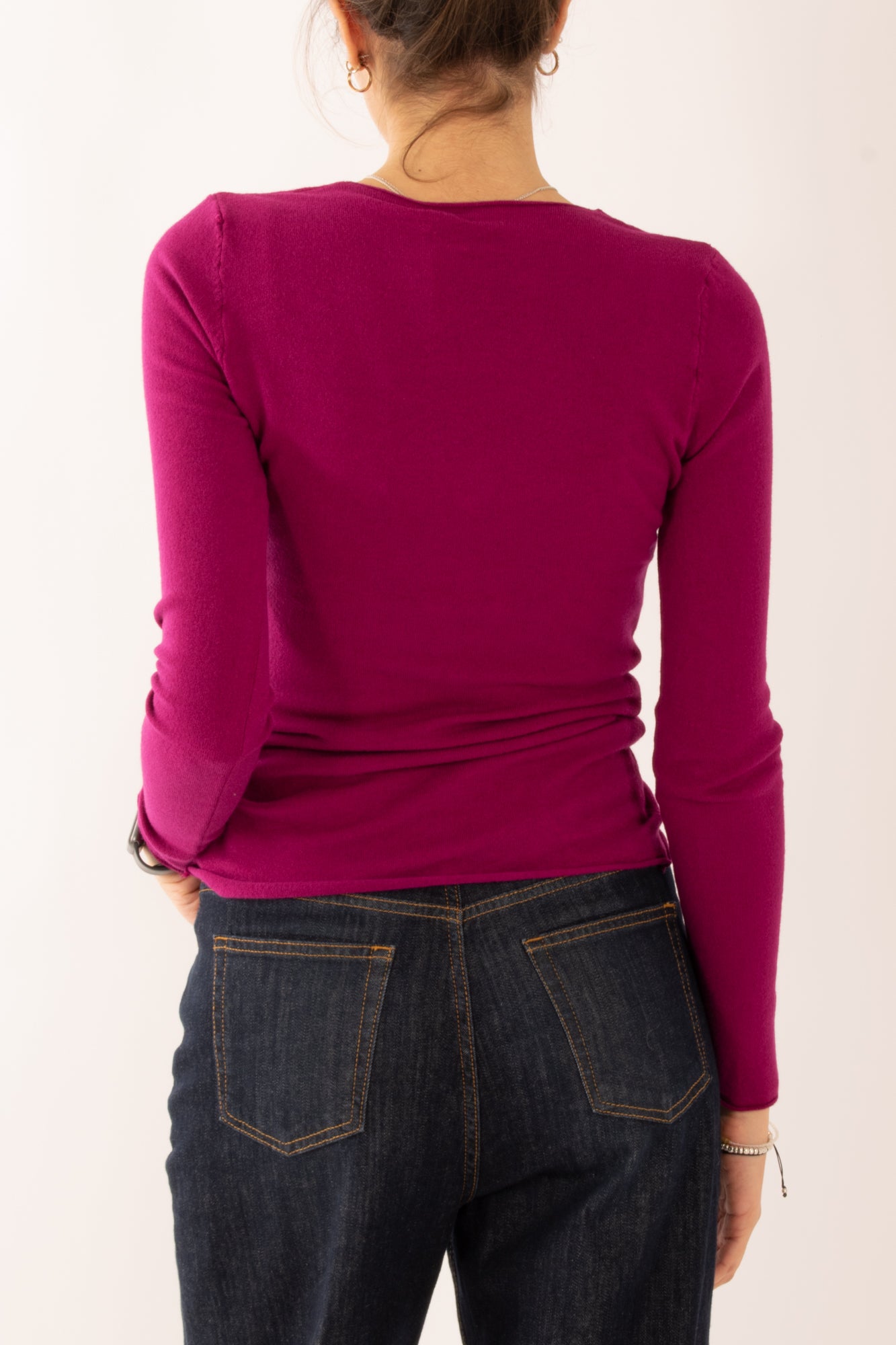 Maglia a v Miamata - Malva