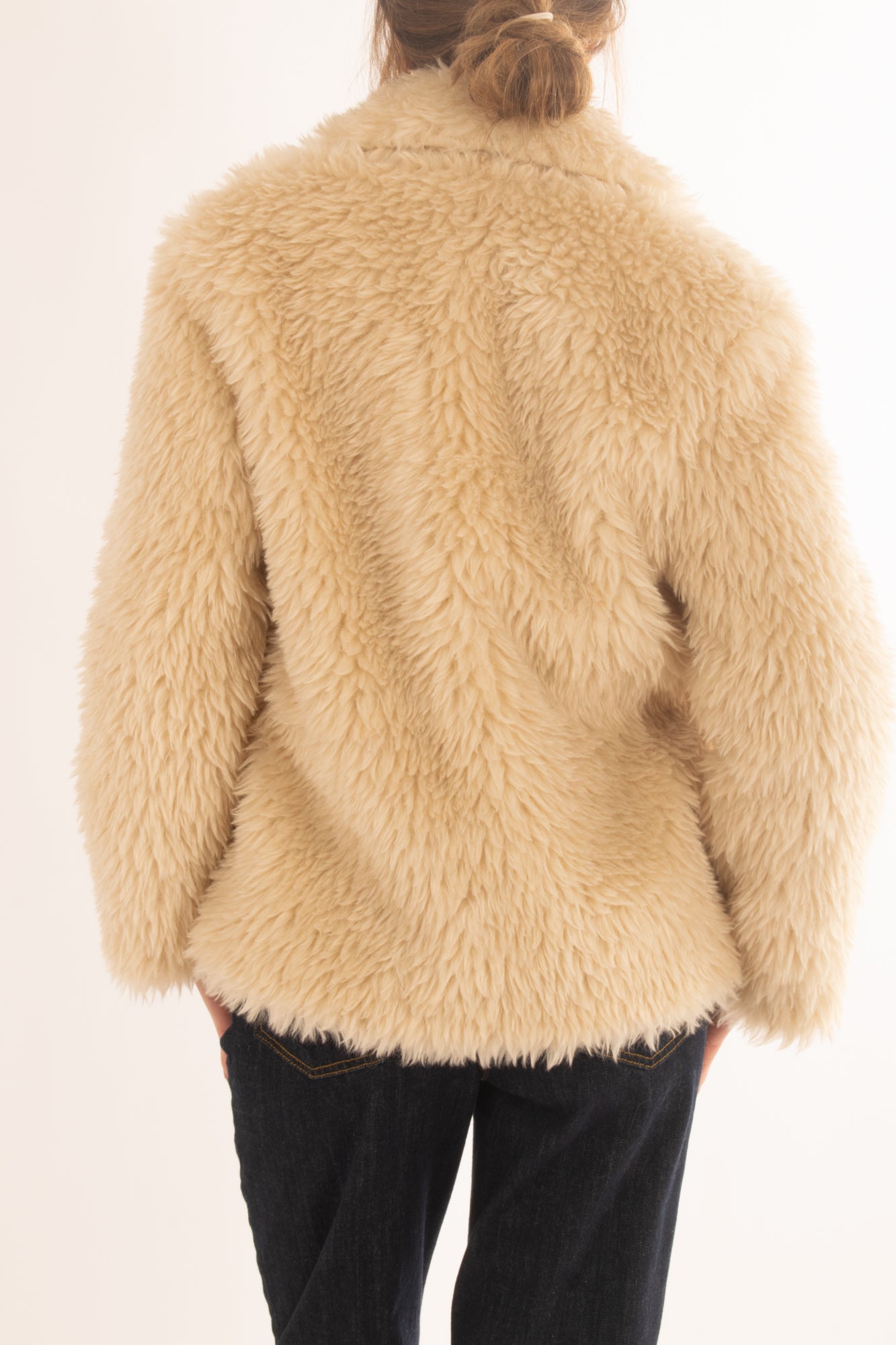 Pelliccia ecologica da donna Motel - Latte