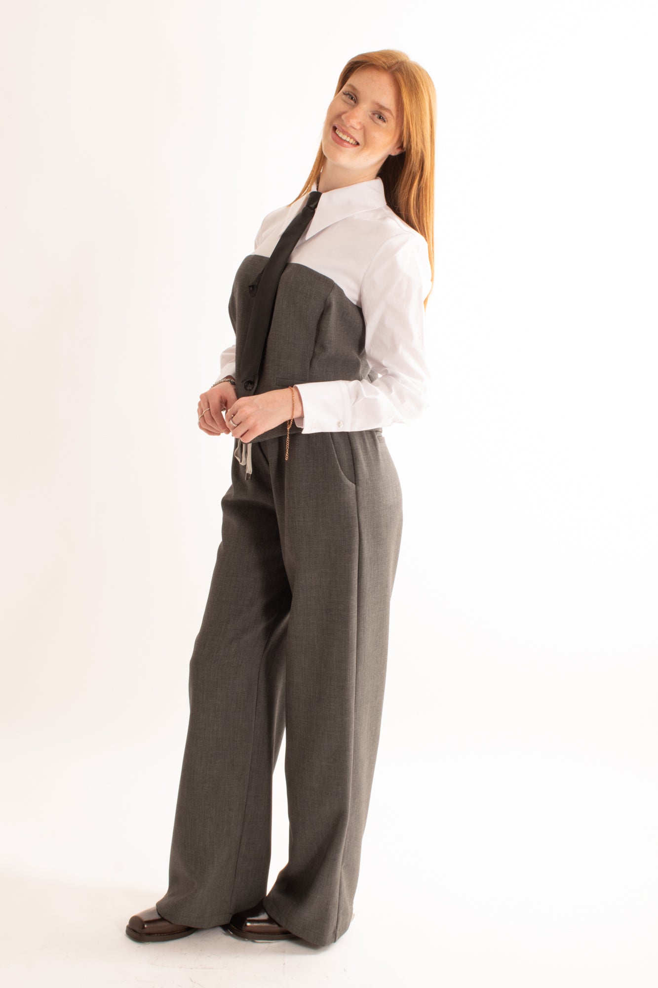 Camicia con gilet Motel - Grigio