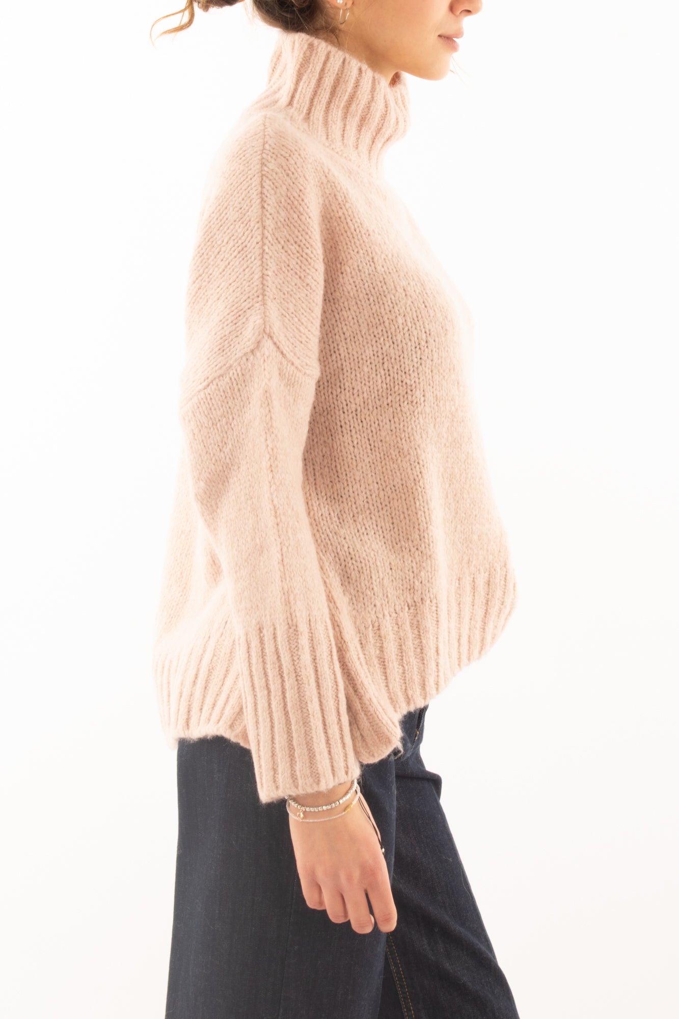 Maglione a collo alto Motel - Rosa
