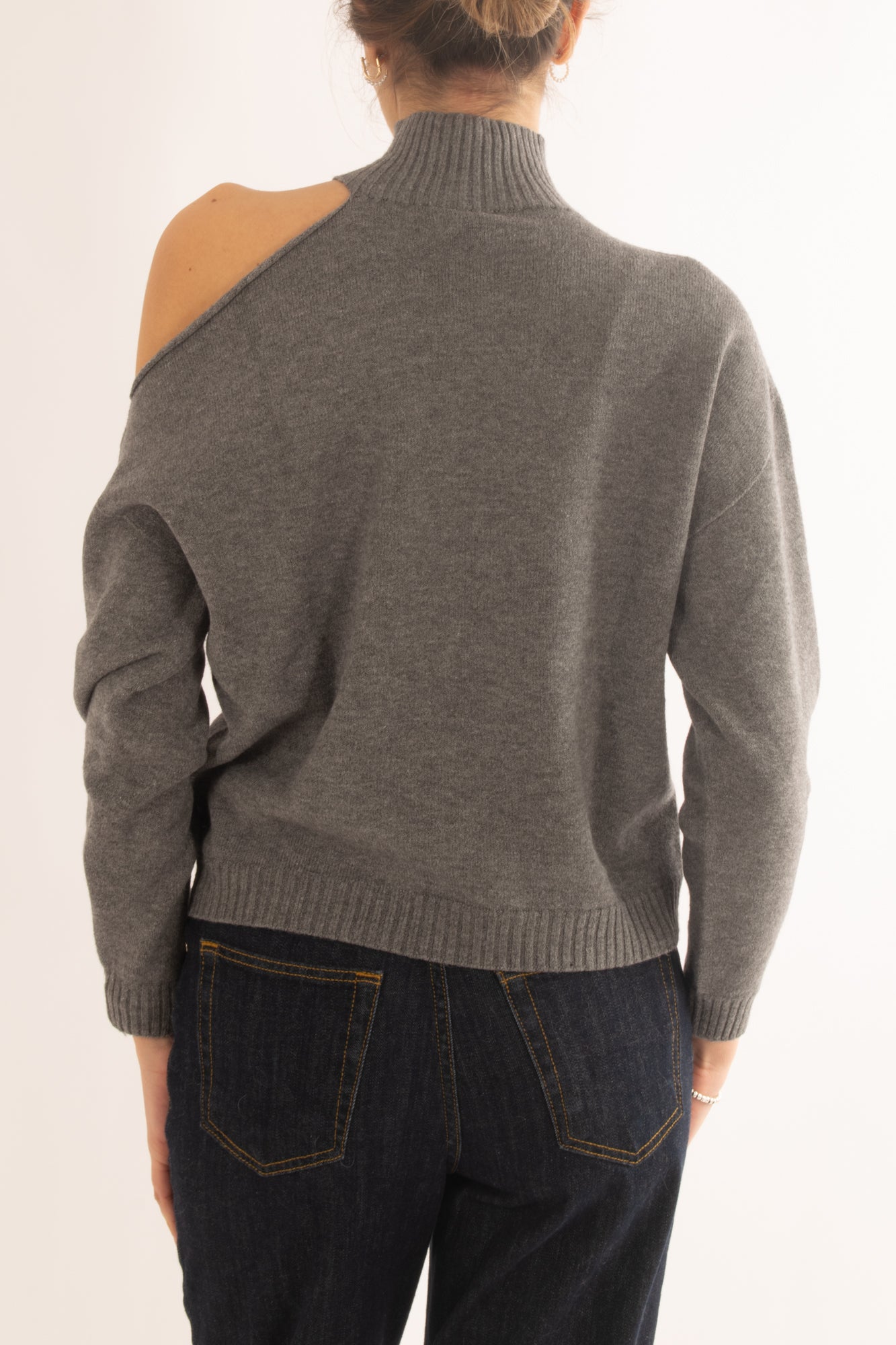 Maglia con foro sulla spalla da Donna -Motel - Grigio