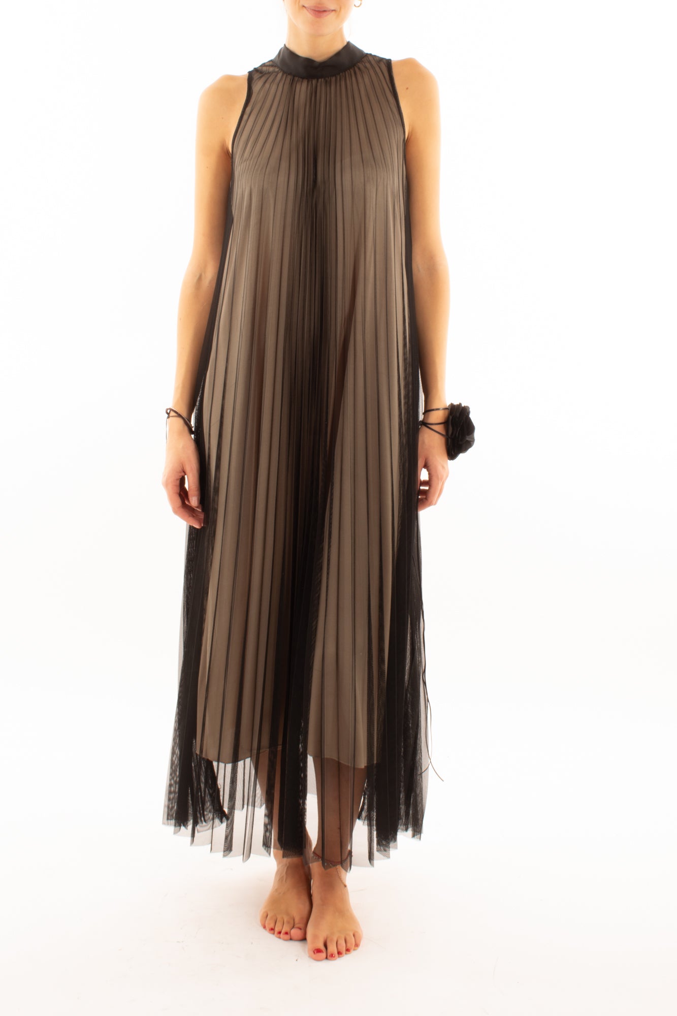 Abito lungo in tulle Motel - Nero