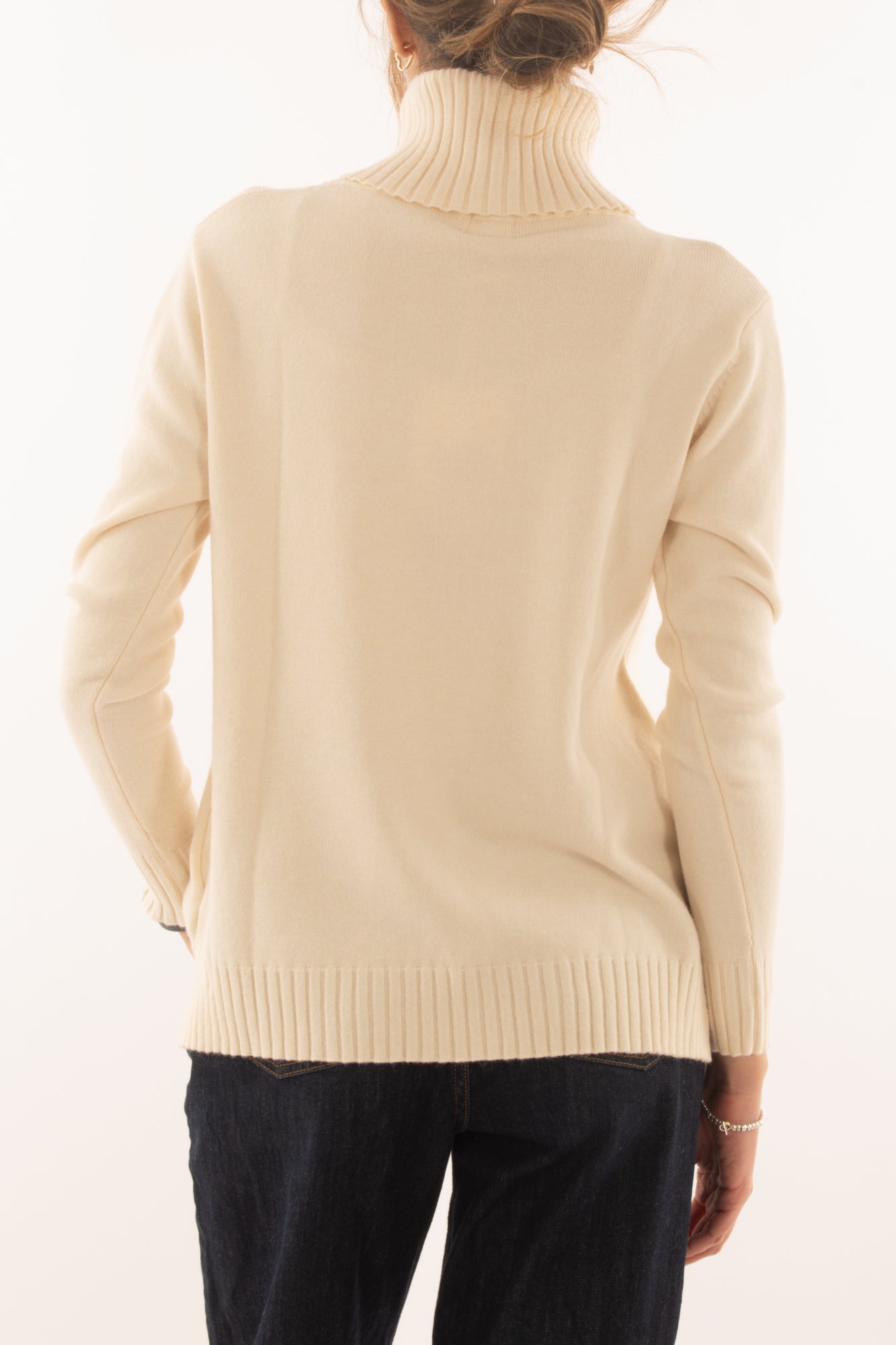 Maglione con collone da donna Susy mix - Panna