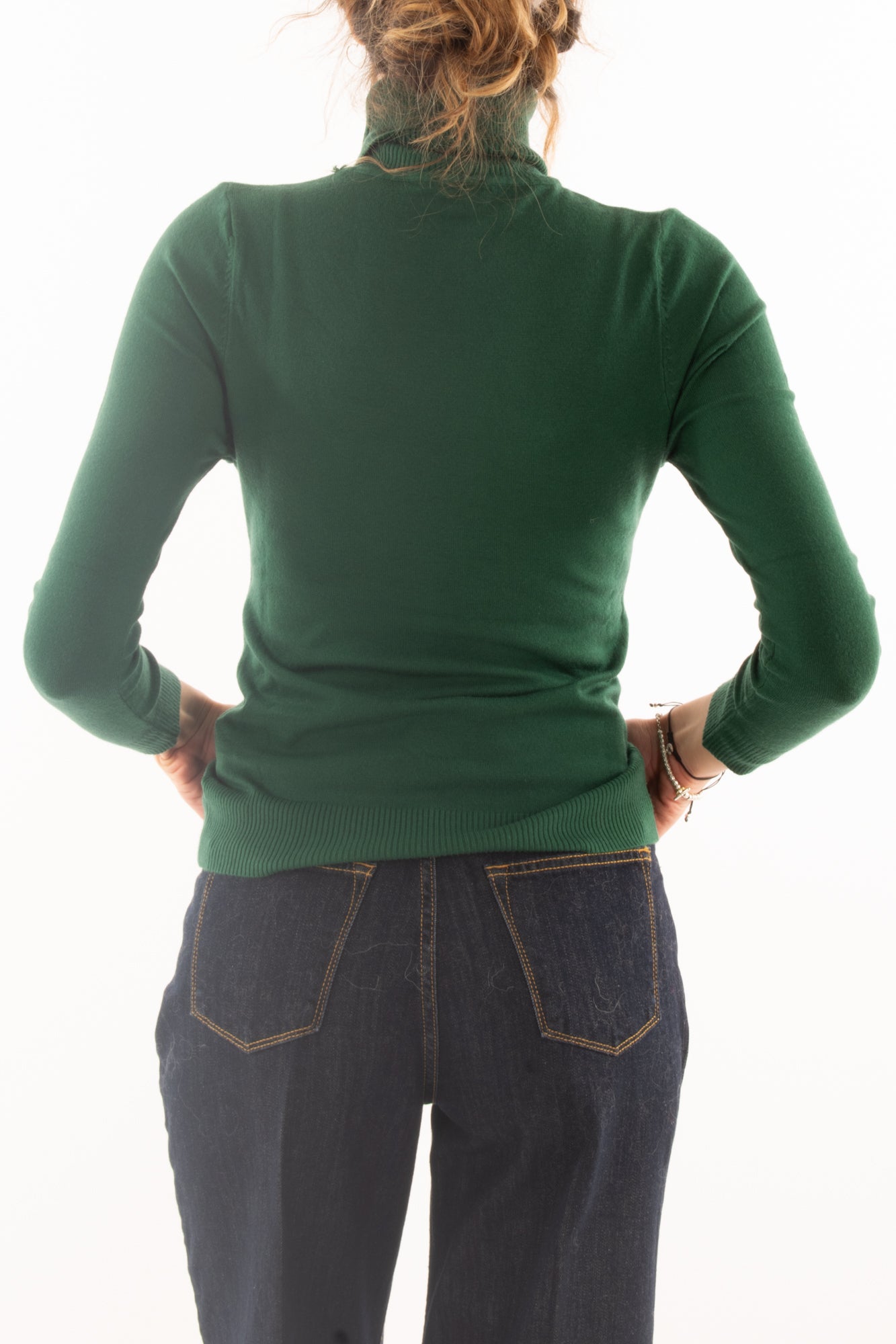 Maglione dolcevita Susy mix - Verde