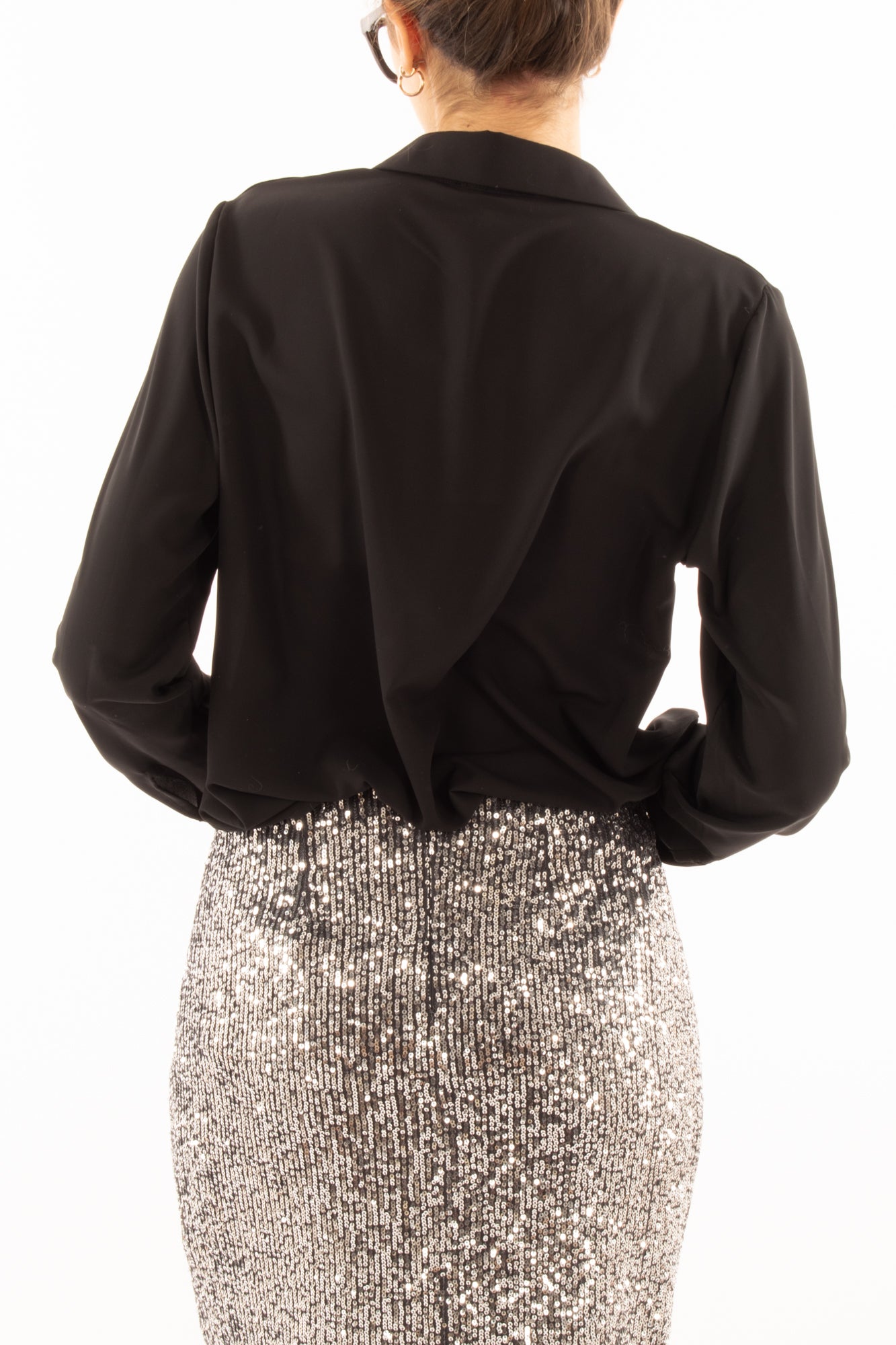 Camicia base Susy mix - Nero