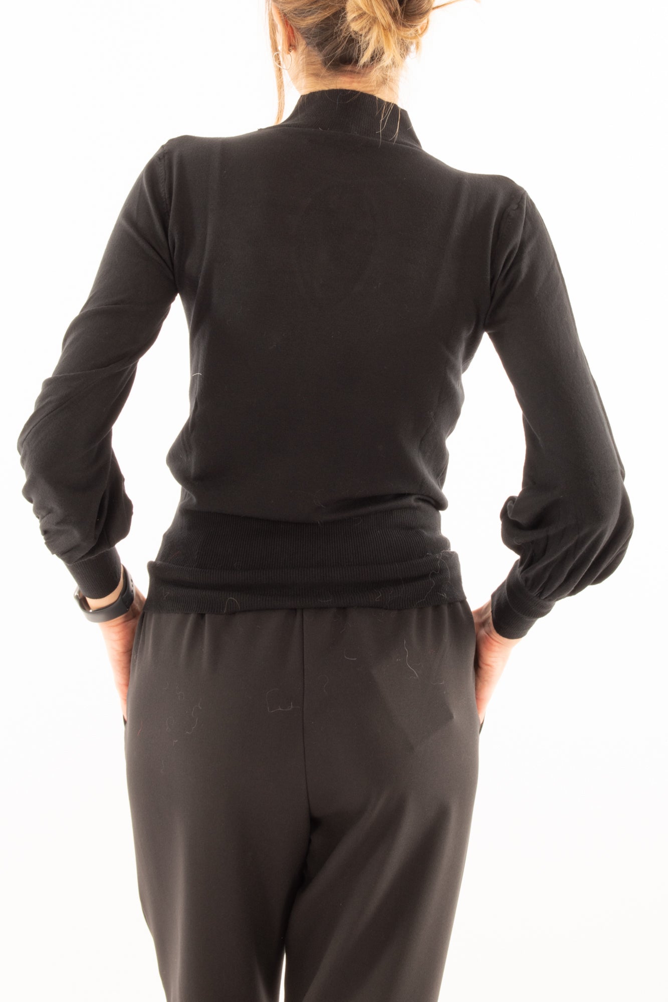 Maglia con goccia Susy mix - Nero