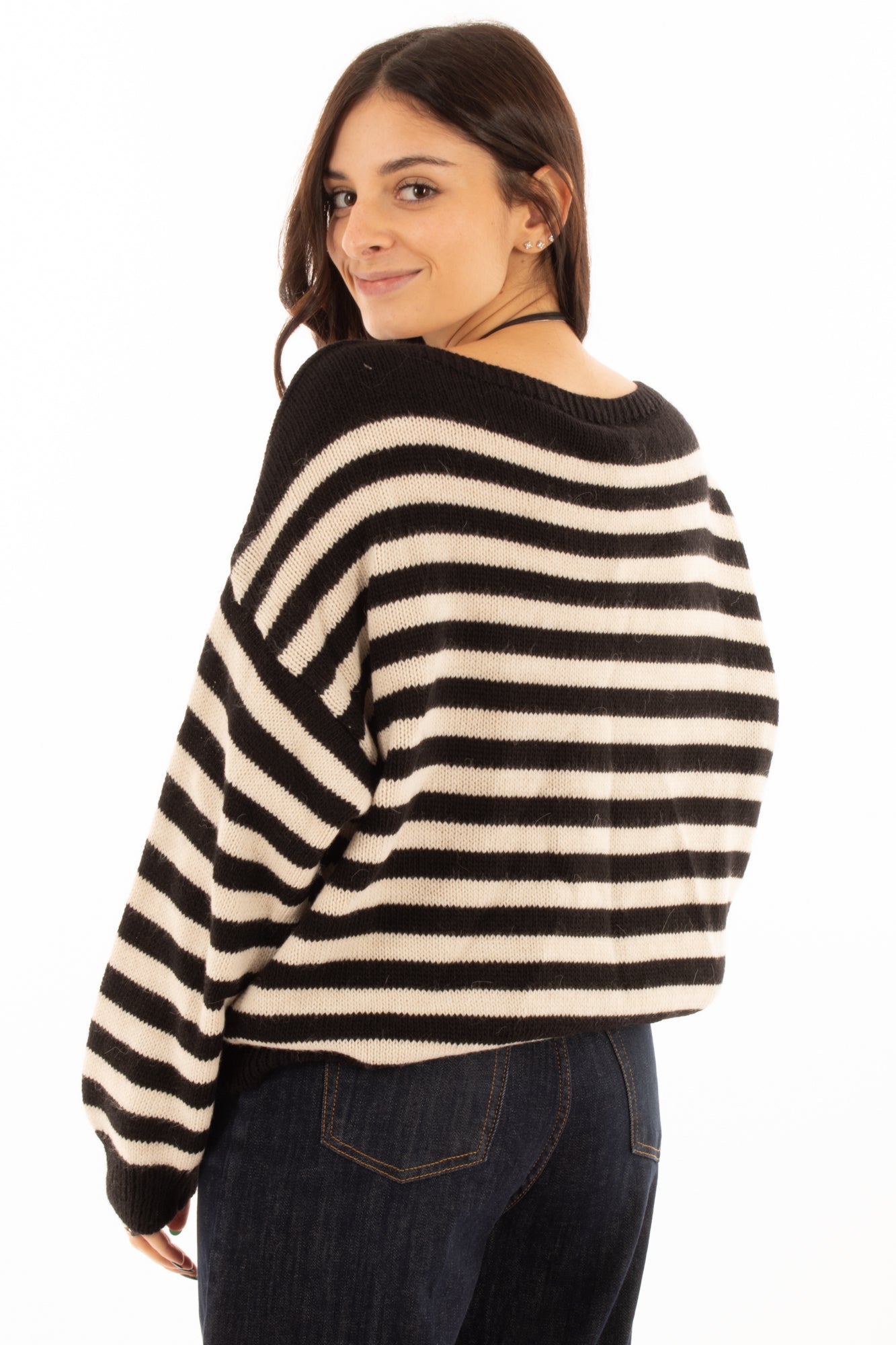 Maglione con cuore Susy mi - Nero