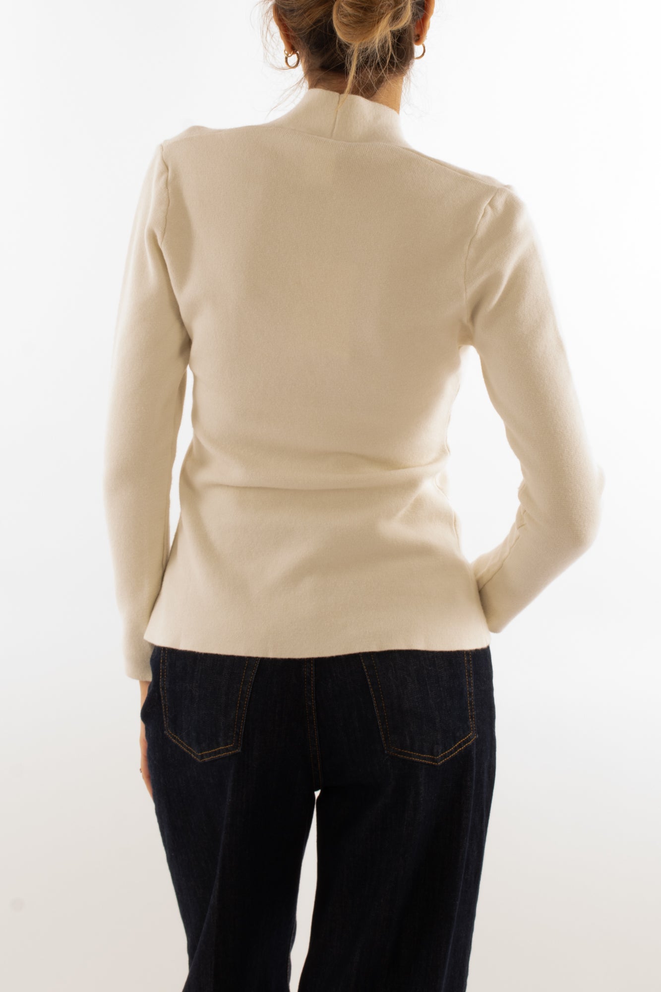 Giacca con taglio vivo Susy mix - Crema