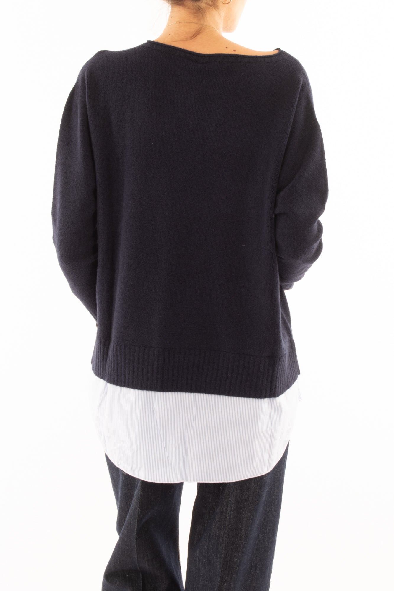 Maglione con camicia - Susy mix Blu