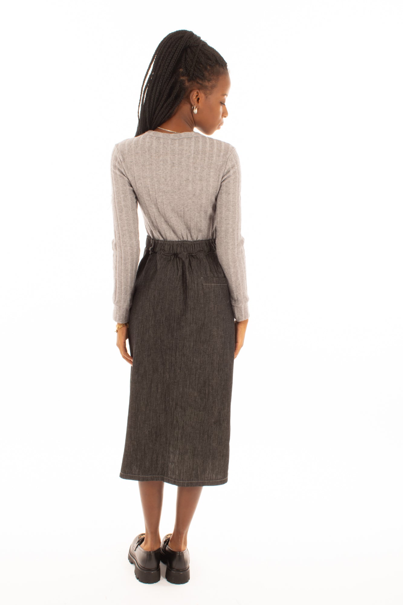 Abito di maglia e jeans Susy mix - Grigio