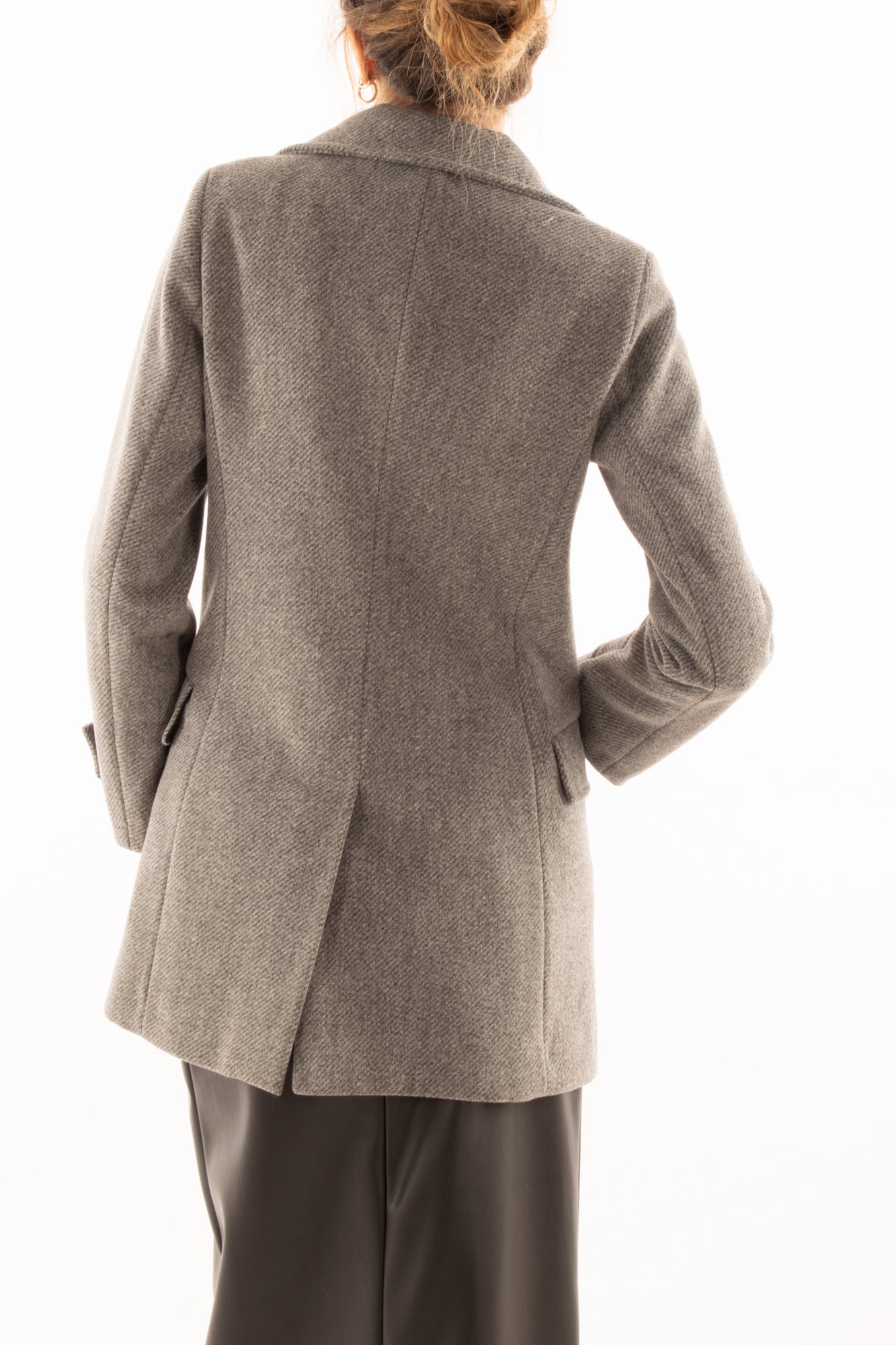 Giaccone doppio petto Susy mix - Grigio