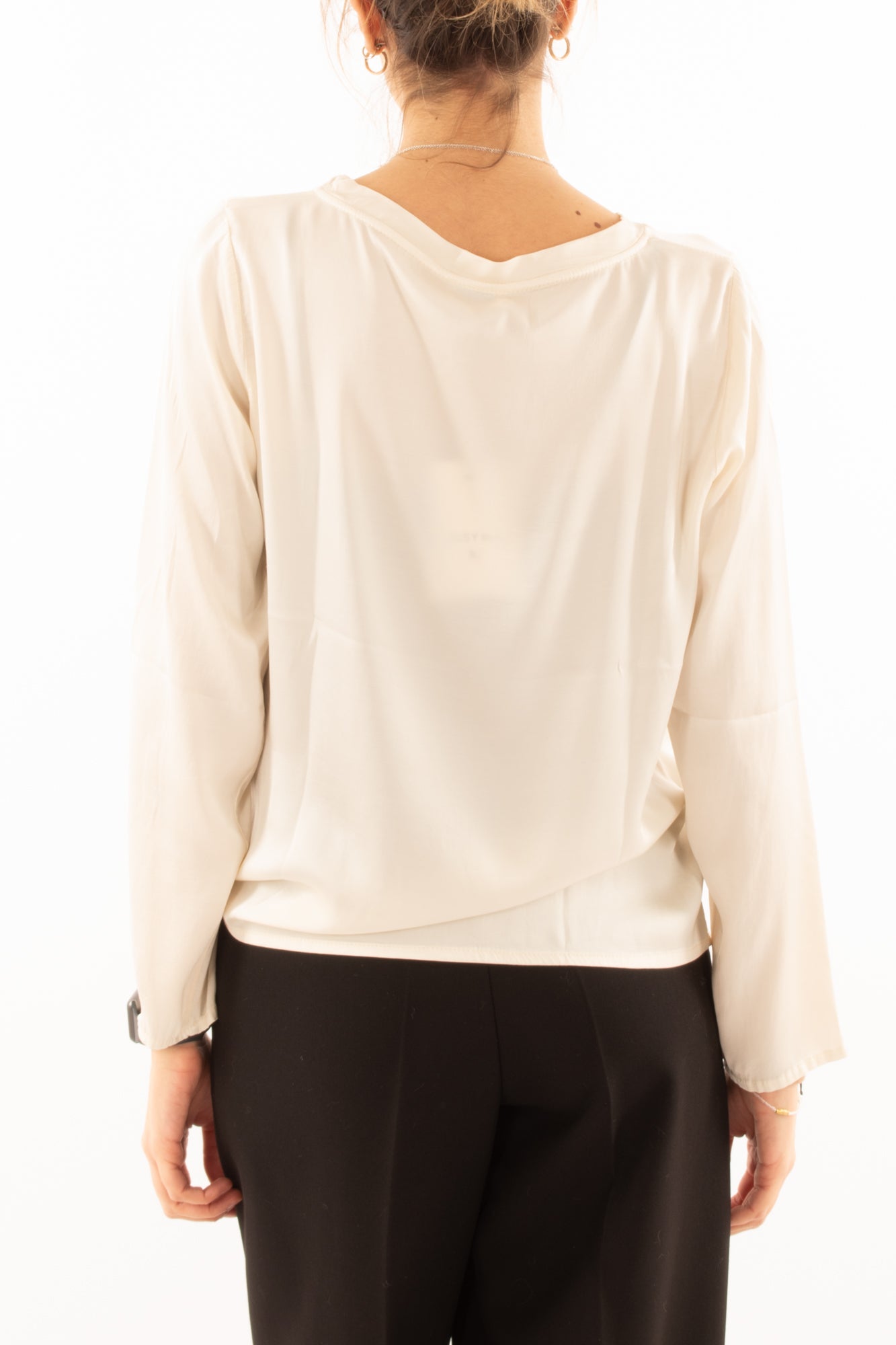 Blusa manica lunga Susy mix - Burro