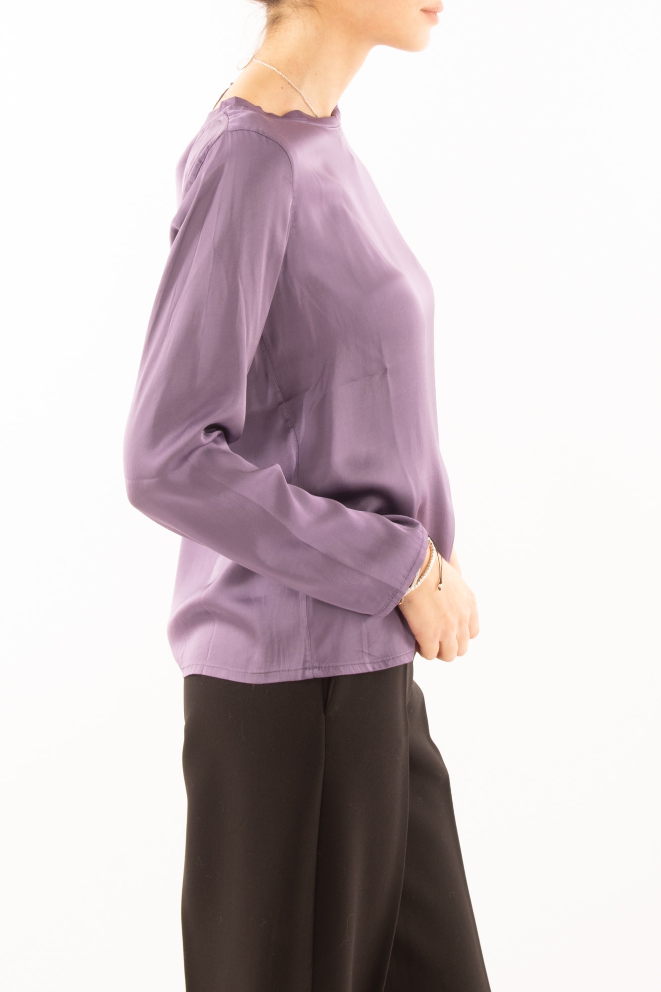 Blusa manica lunga Susy mix - Viola