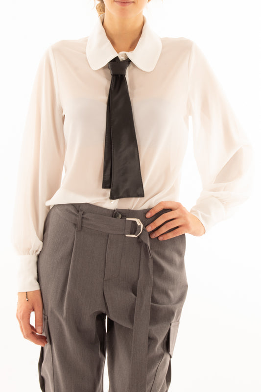 Camicia con cravatta Susy mix - Bianco