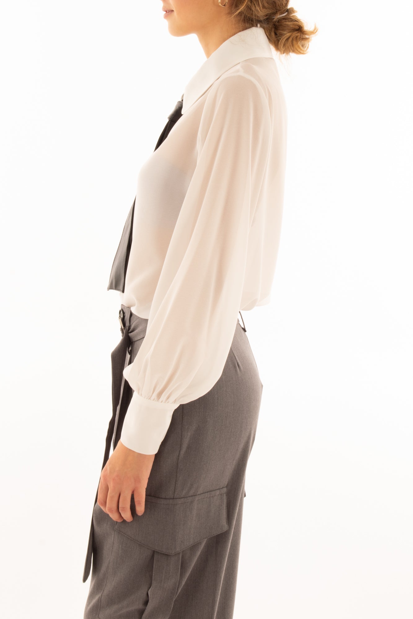 Camicia con cravatta Susy mix - Bianco