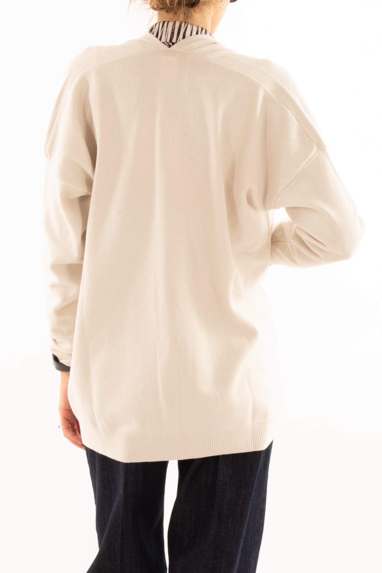 Cardigan aperto Susy mix - Crema