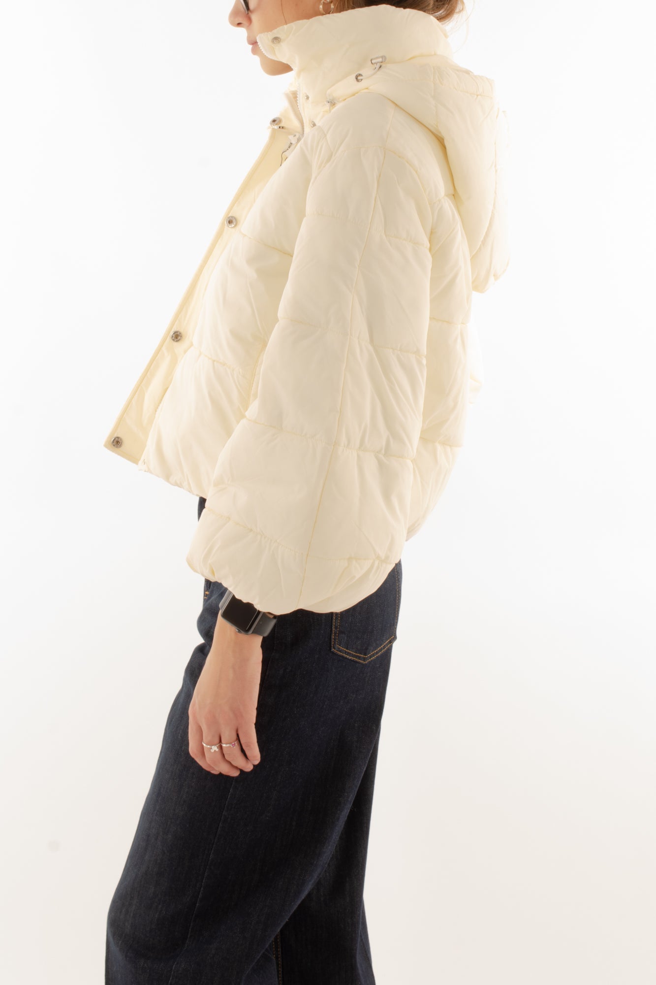 Piumino corto Susy mix - Panna