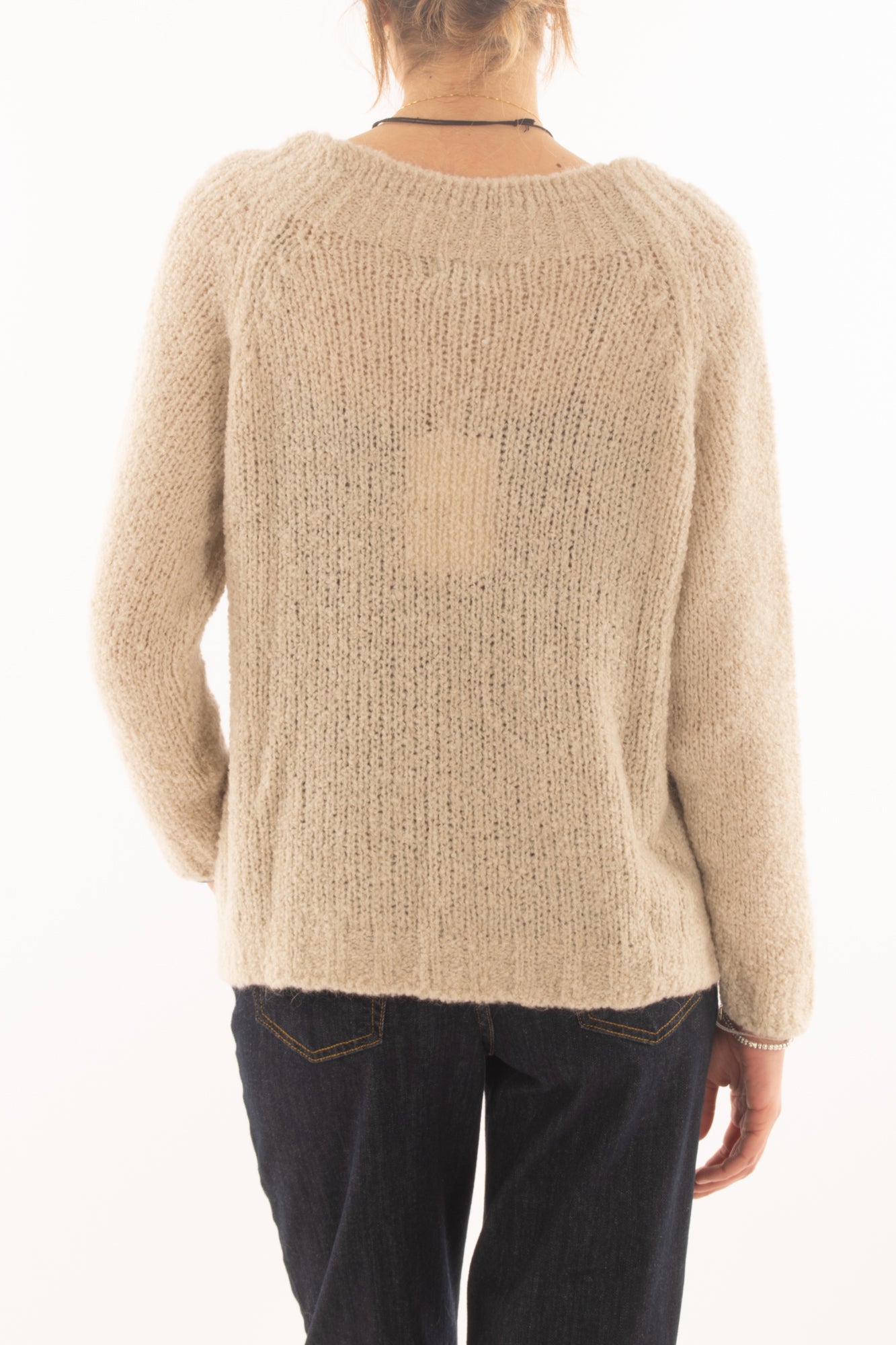 Maglione girocollo da donna - Burro