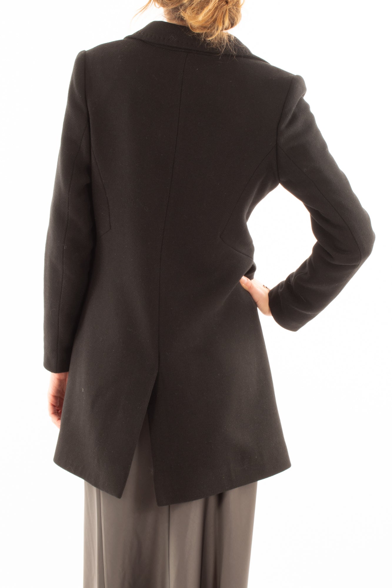 Cappotto monopetto Susy mix - Nero