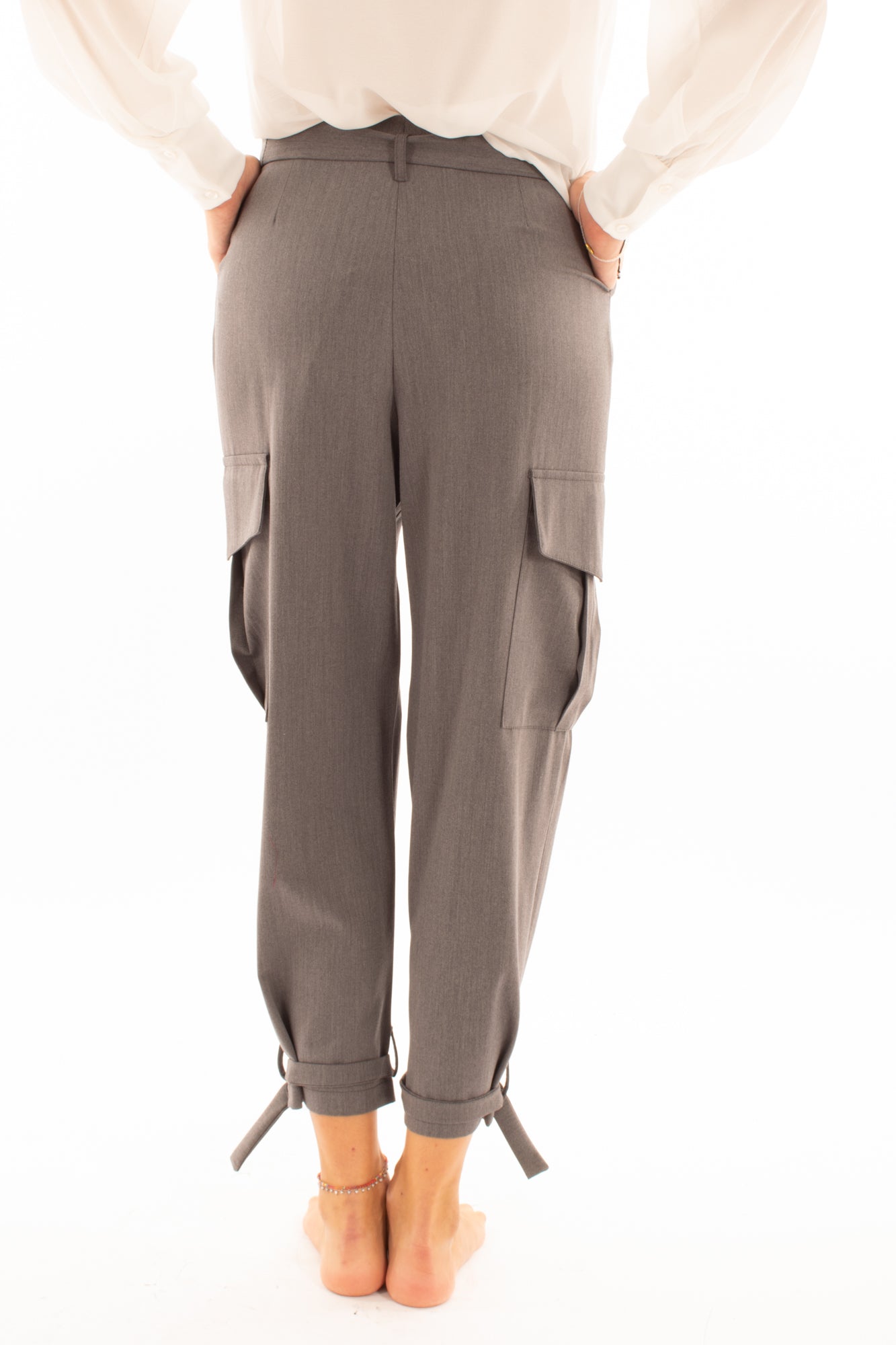 Pantaloni con tasconi Susy mix - Grigio