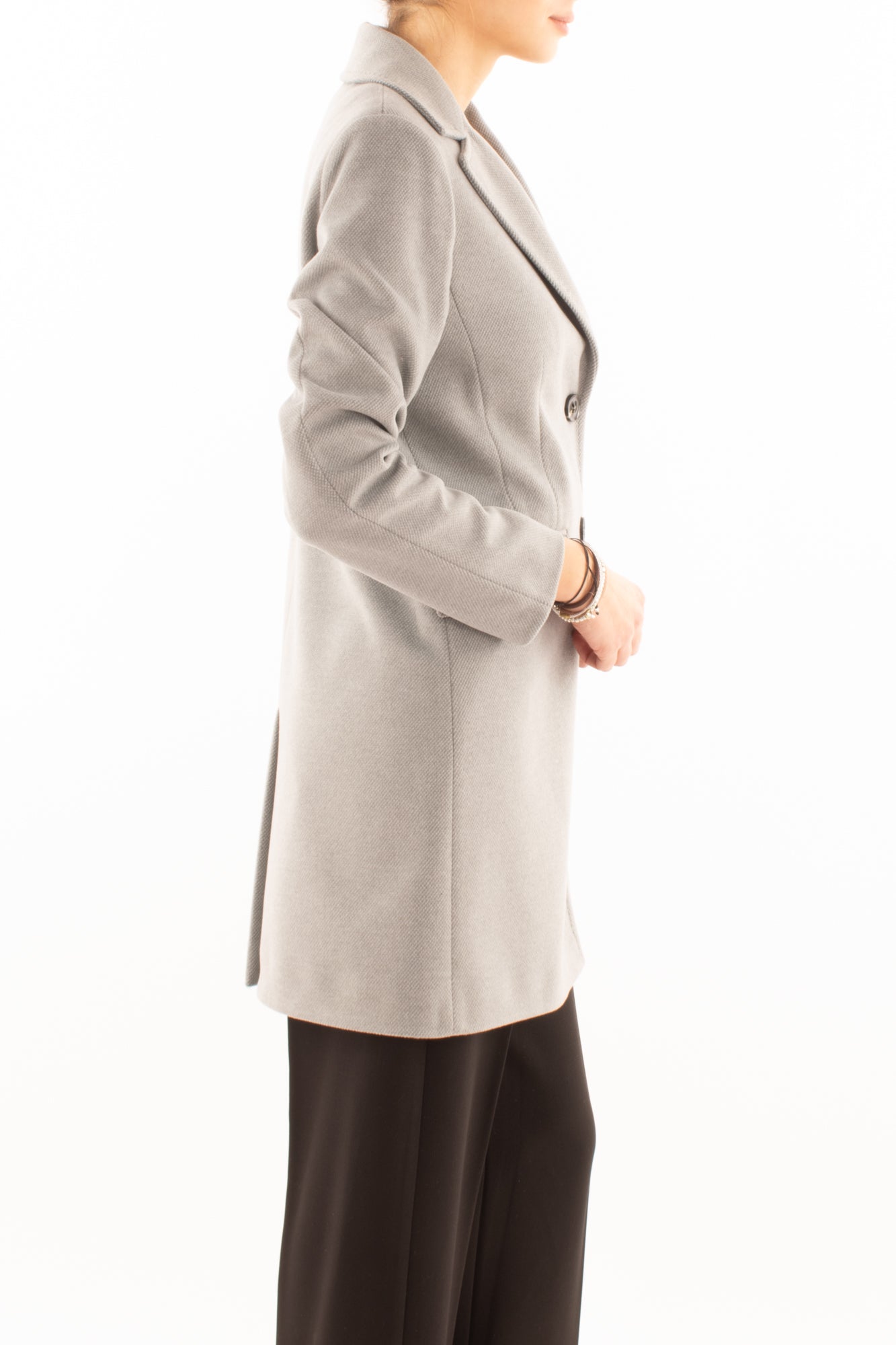 Cappotto monopetto Susy mix - Grigio