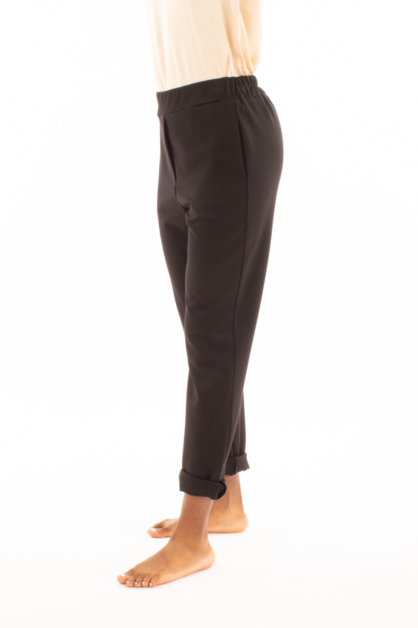 Pantalone elastico vita Susy mix - Nero