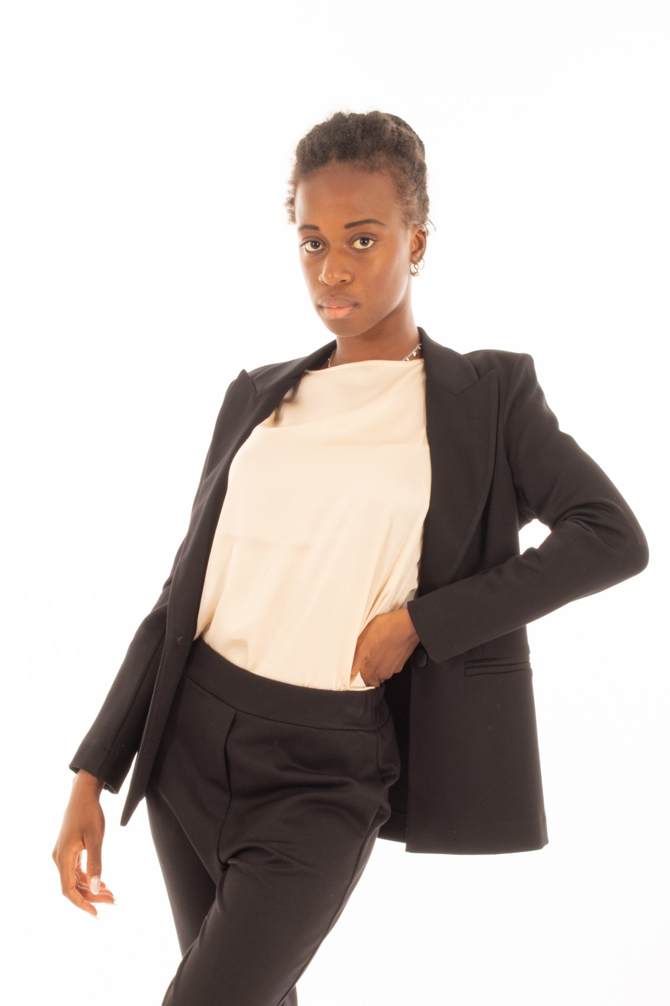 Giacca 1 bottone Susy mix - Nero