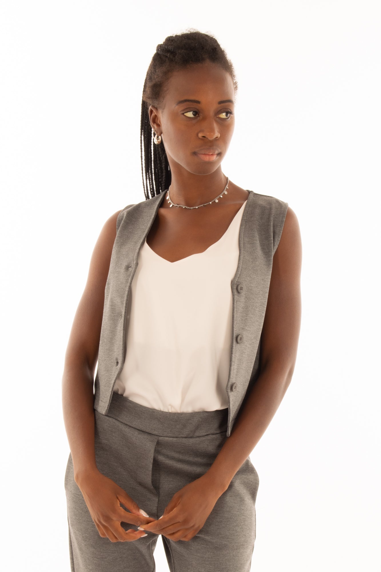 Gilet Susy mix - Grigio