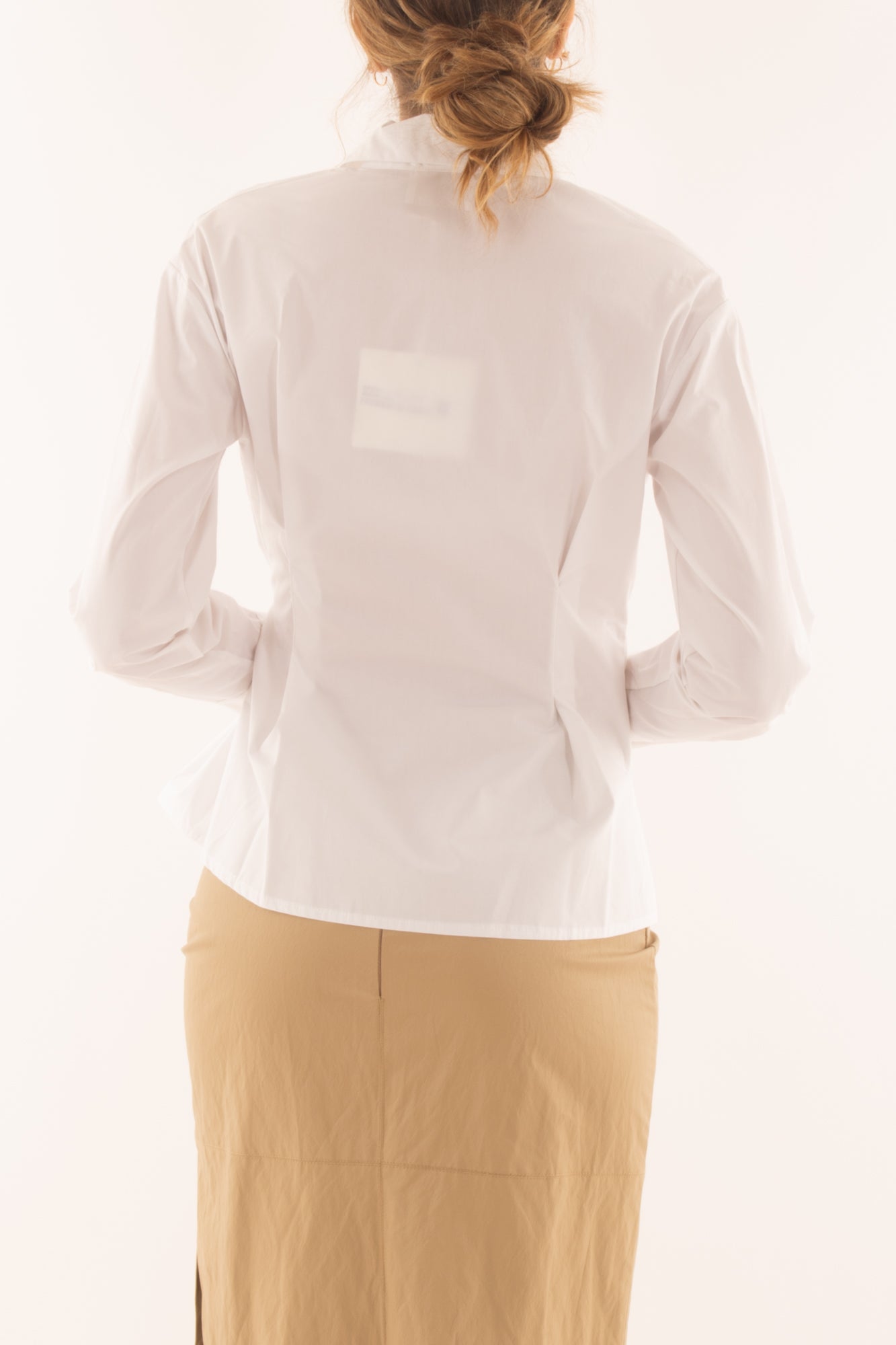 Camicia con allacciatura di lato da Donna Angela davis - Bianco
