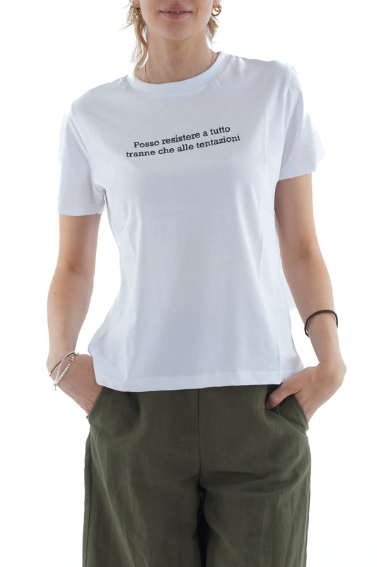 T-shirt con scritte da Donna Angela davis - Bianco