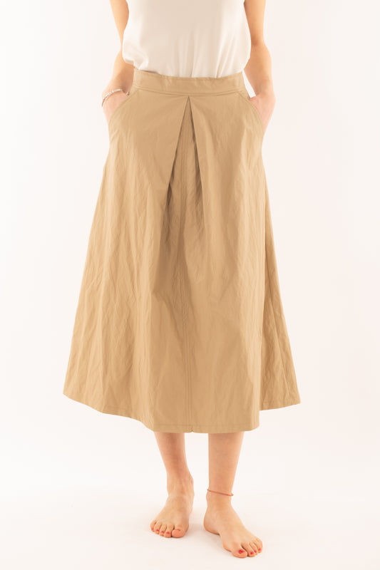gonna lunga in ecopelle da Donna Angela davis - Beige