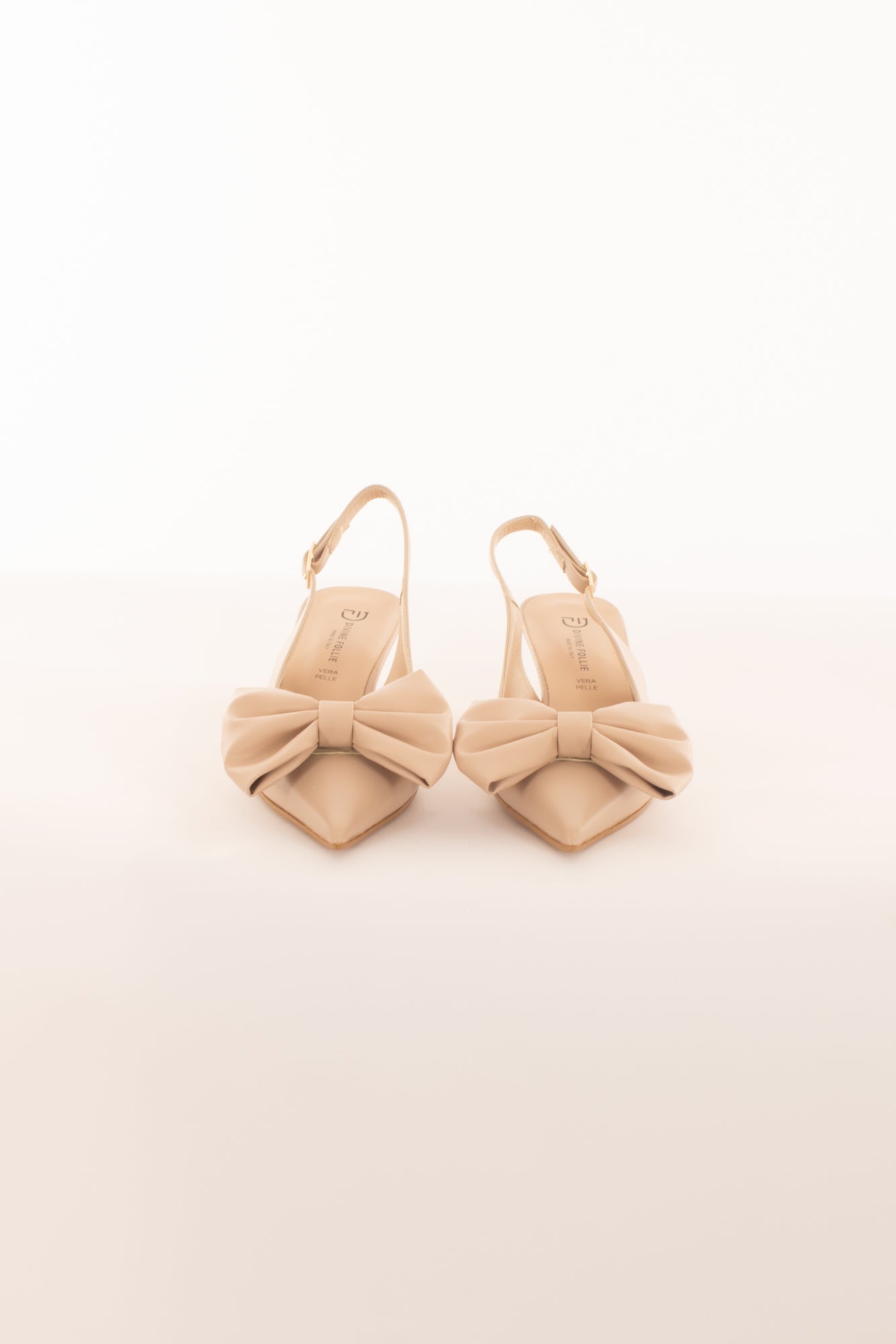 Scarpa sling back con fiocco da Donna Divine follie - Carne