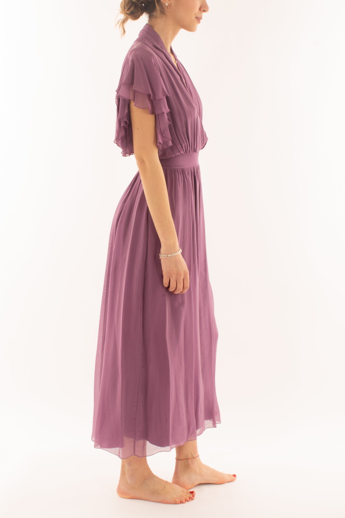 Abito con scollo a v da Donna Dixie - Mirtillo