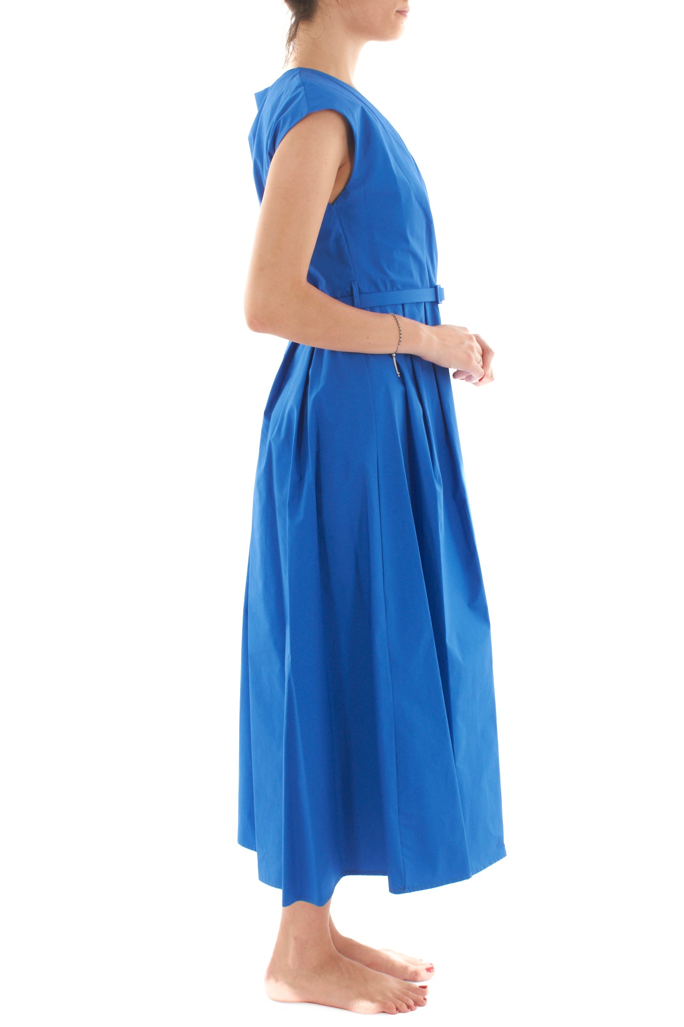 Abito lungo a v da Donna Dixie - Blu royal