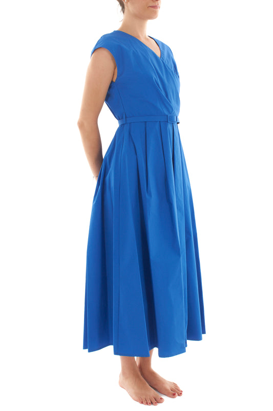 Abito lungo a v da Donna Dixie - Blu royal