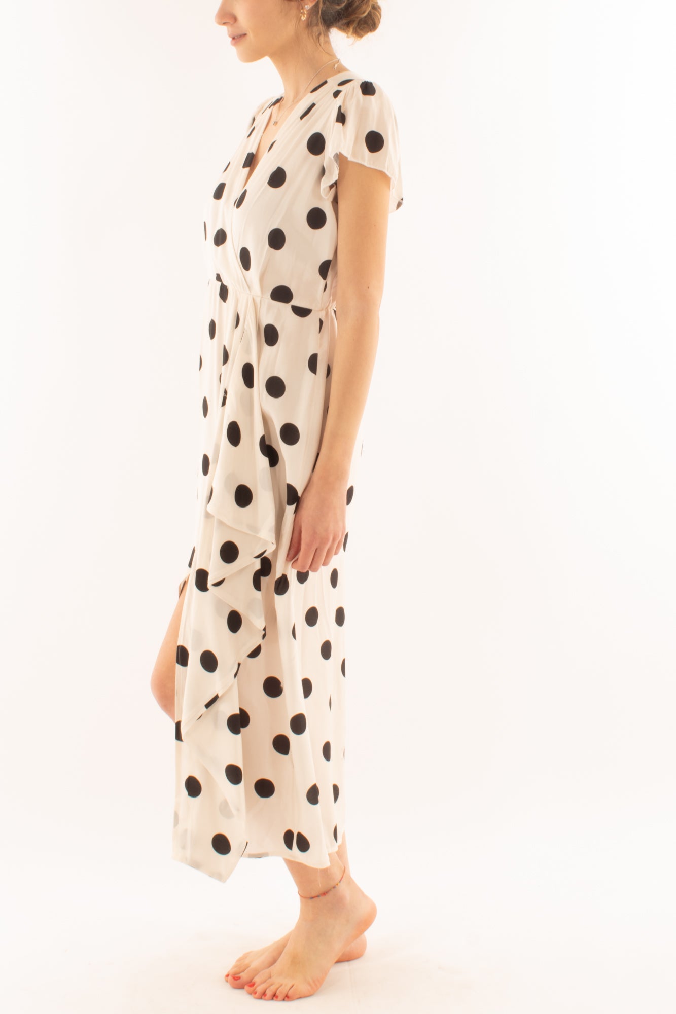 Abito a pois da Donna Dixie - Latte