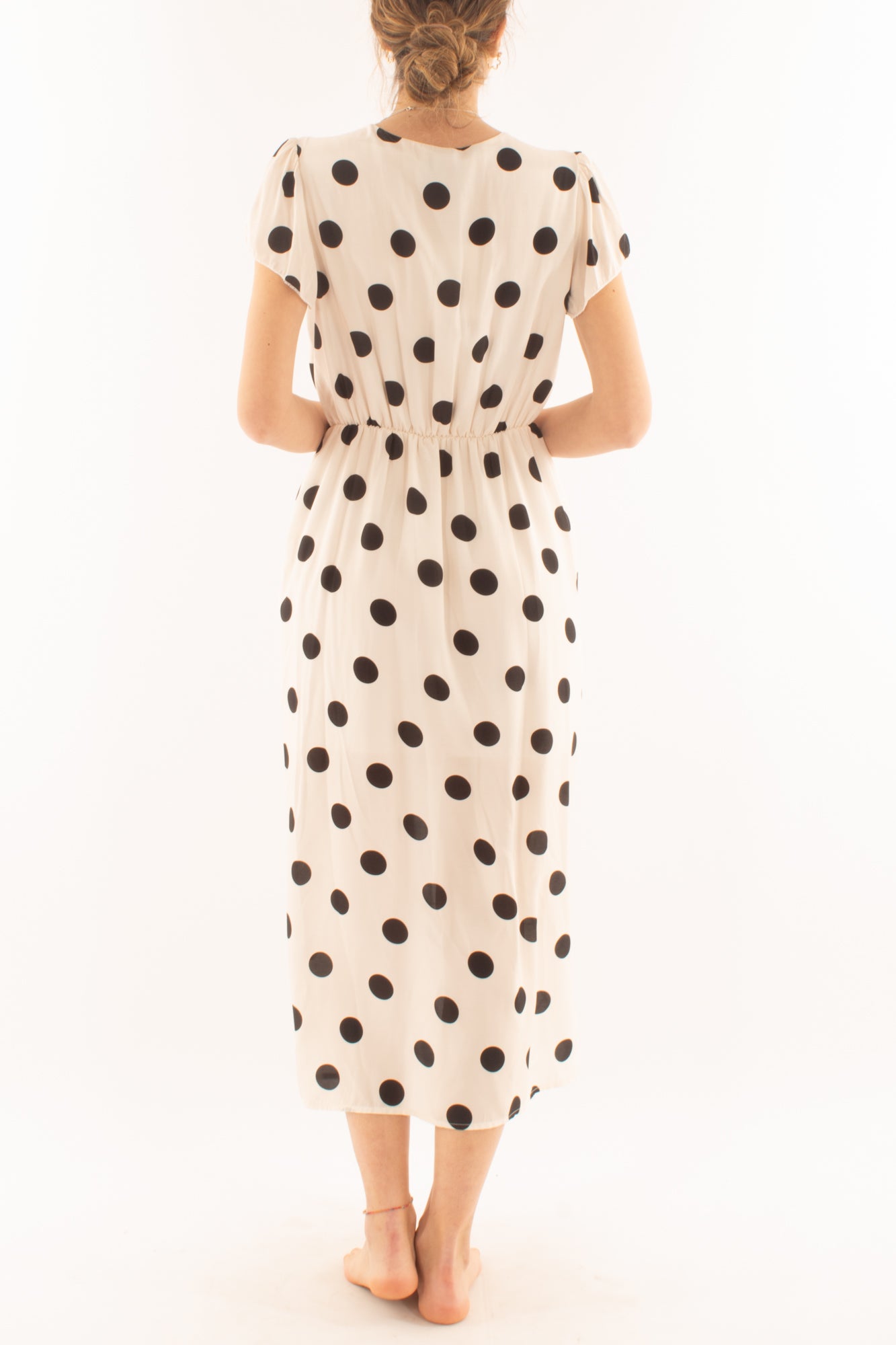 Abito a pois da Donna Dixie - Latte